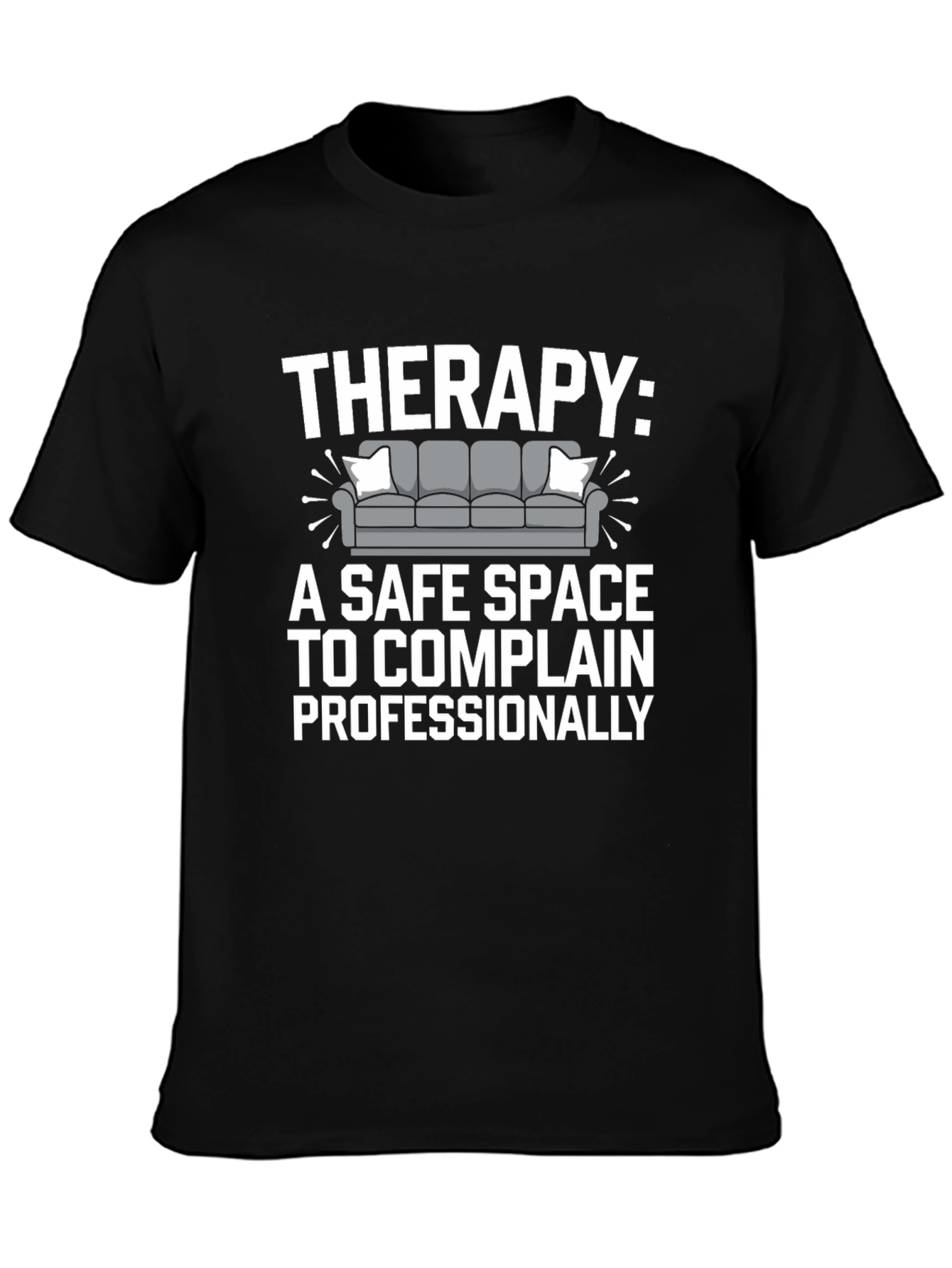 Black Therapy: A Safe Space T-Shirt view 3