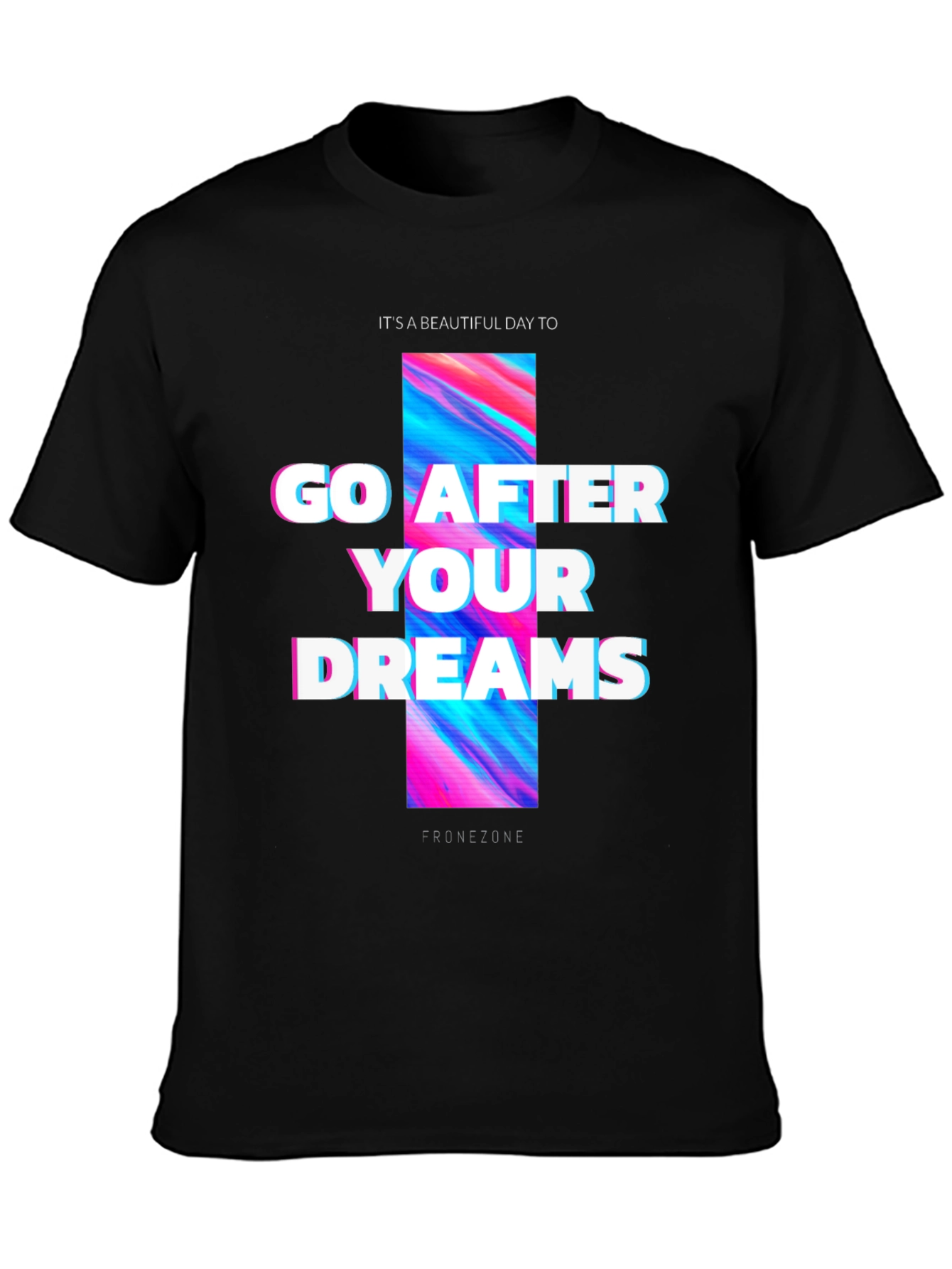 Black Go After Your Dreams Black Graphic Tee view 3