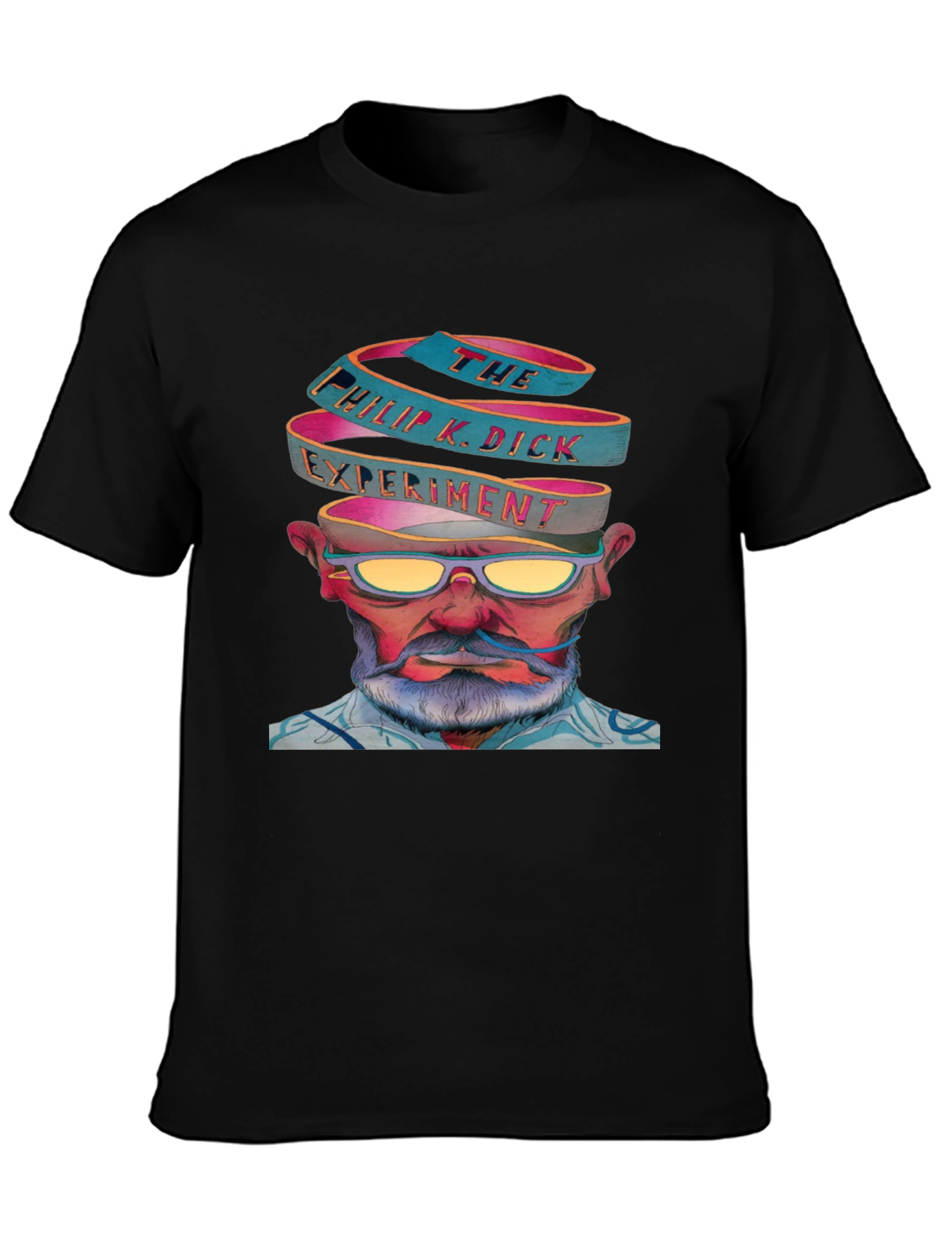 Black Philip K. Dick Experiment Graphic Tee view 3