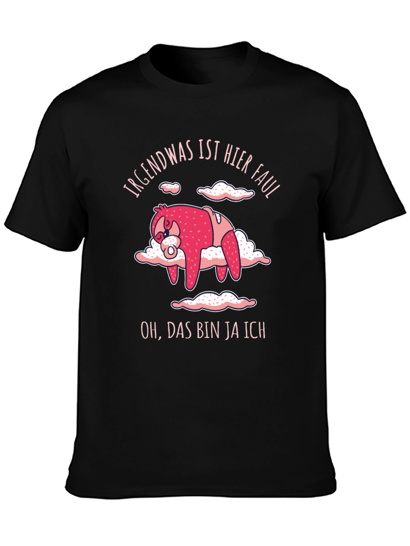 Black Lazy Sloth T-Shirt - Funny Graphic Tee view 3