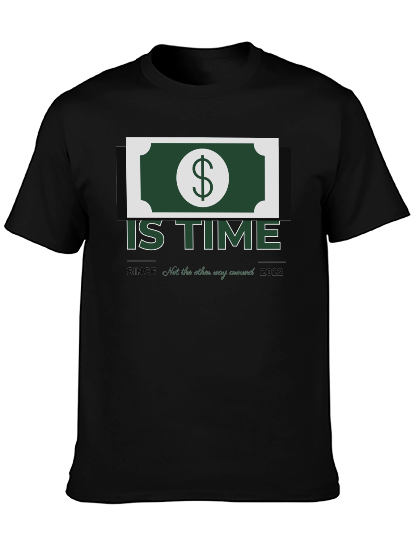 Black Money is Time Graphic Tee - Soft & Stylish view 3