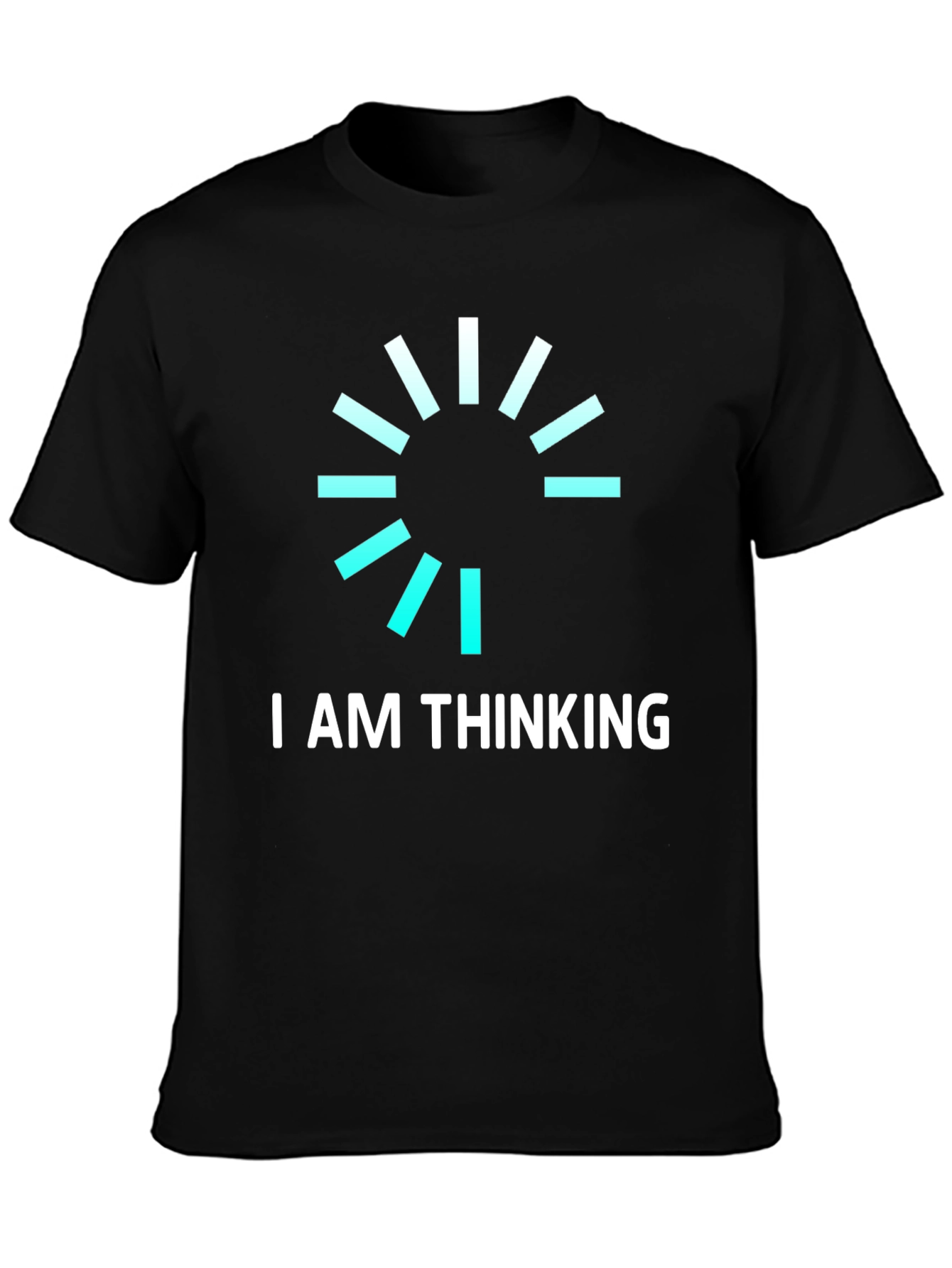 Black I AM THINKING Funny Graphic Tee view 3