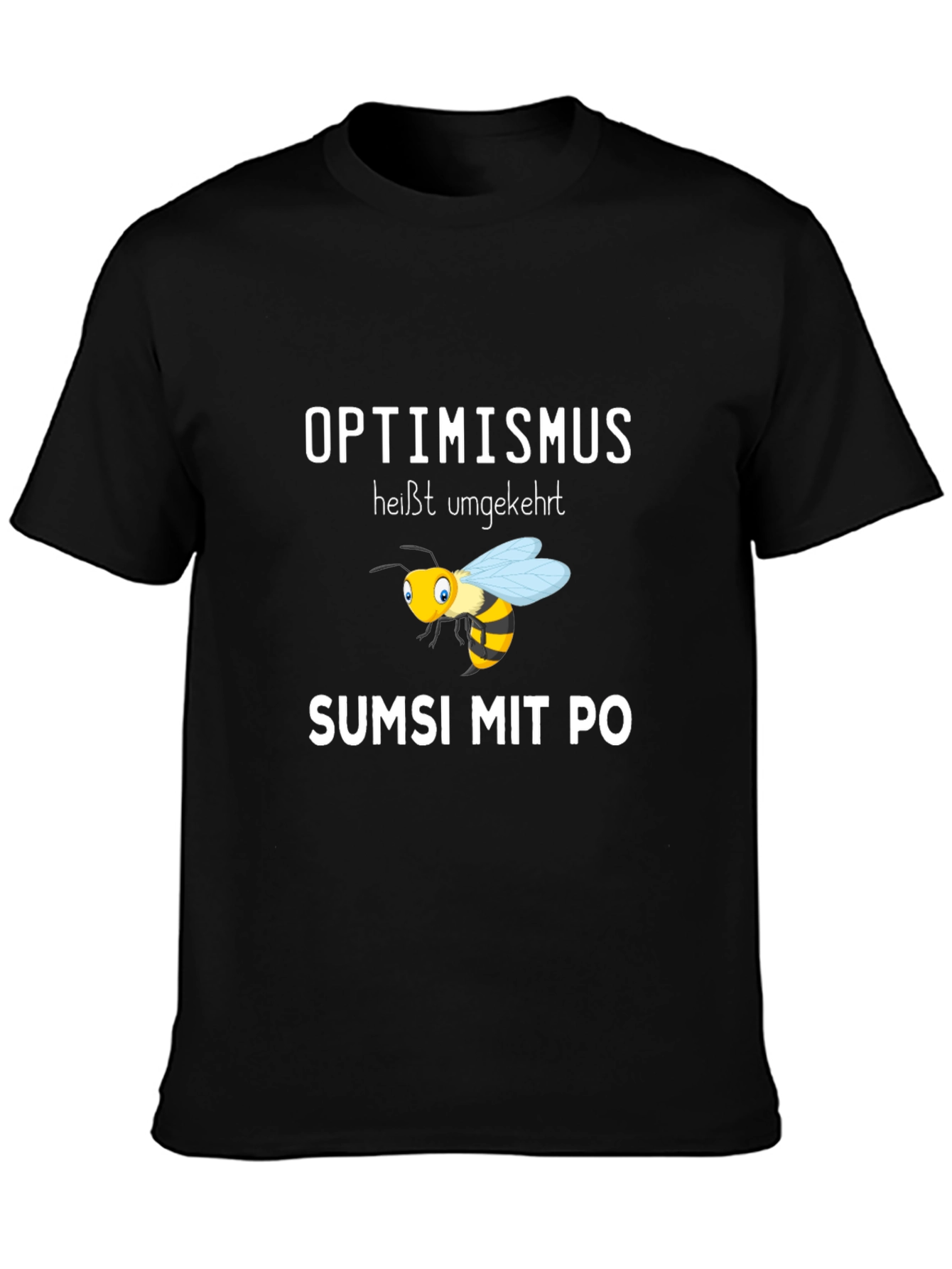 Black Optimismus Bee Black T-Shirt view 3