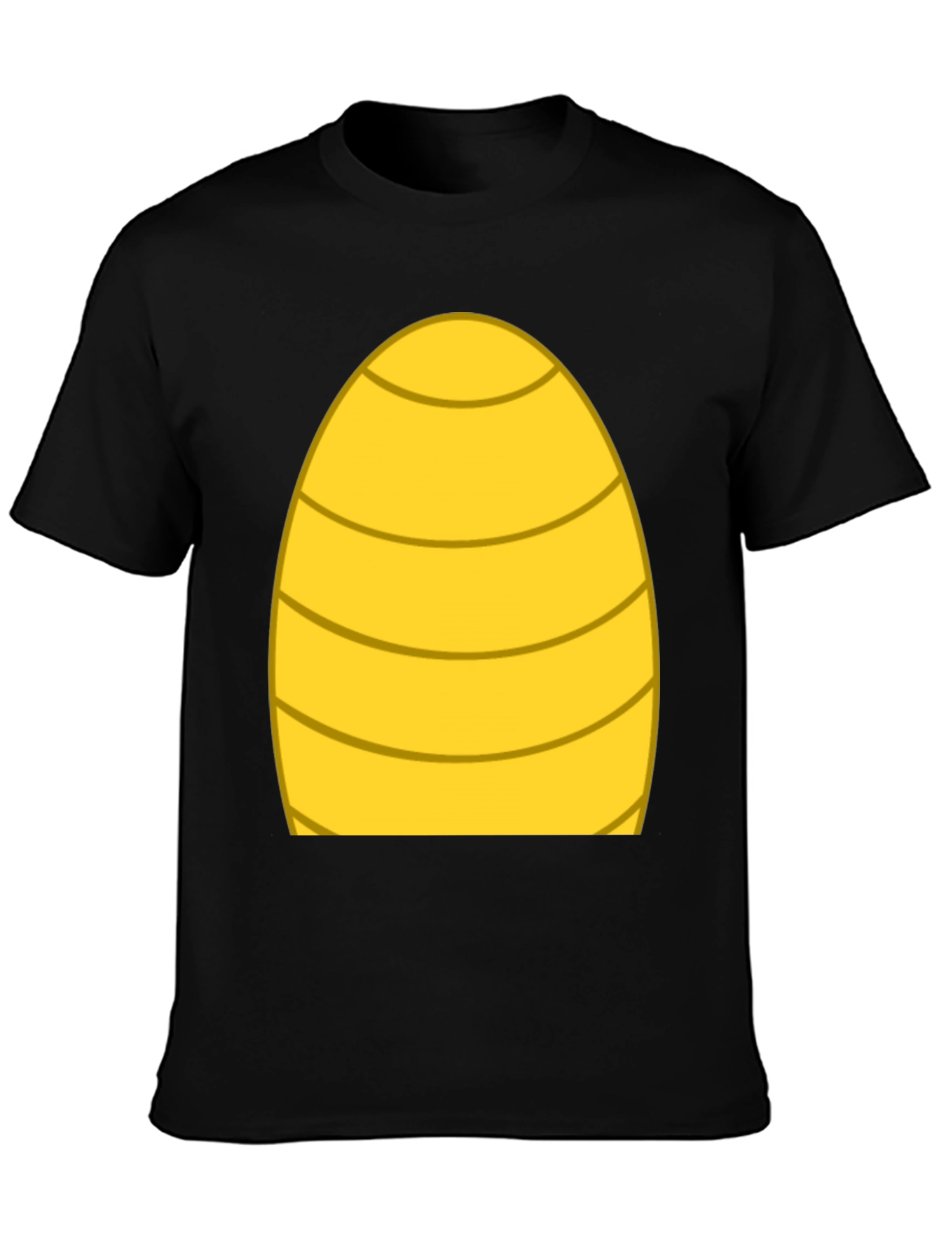 Black Funny Yellow Egg Costume T-Shirt view 3