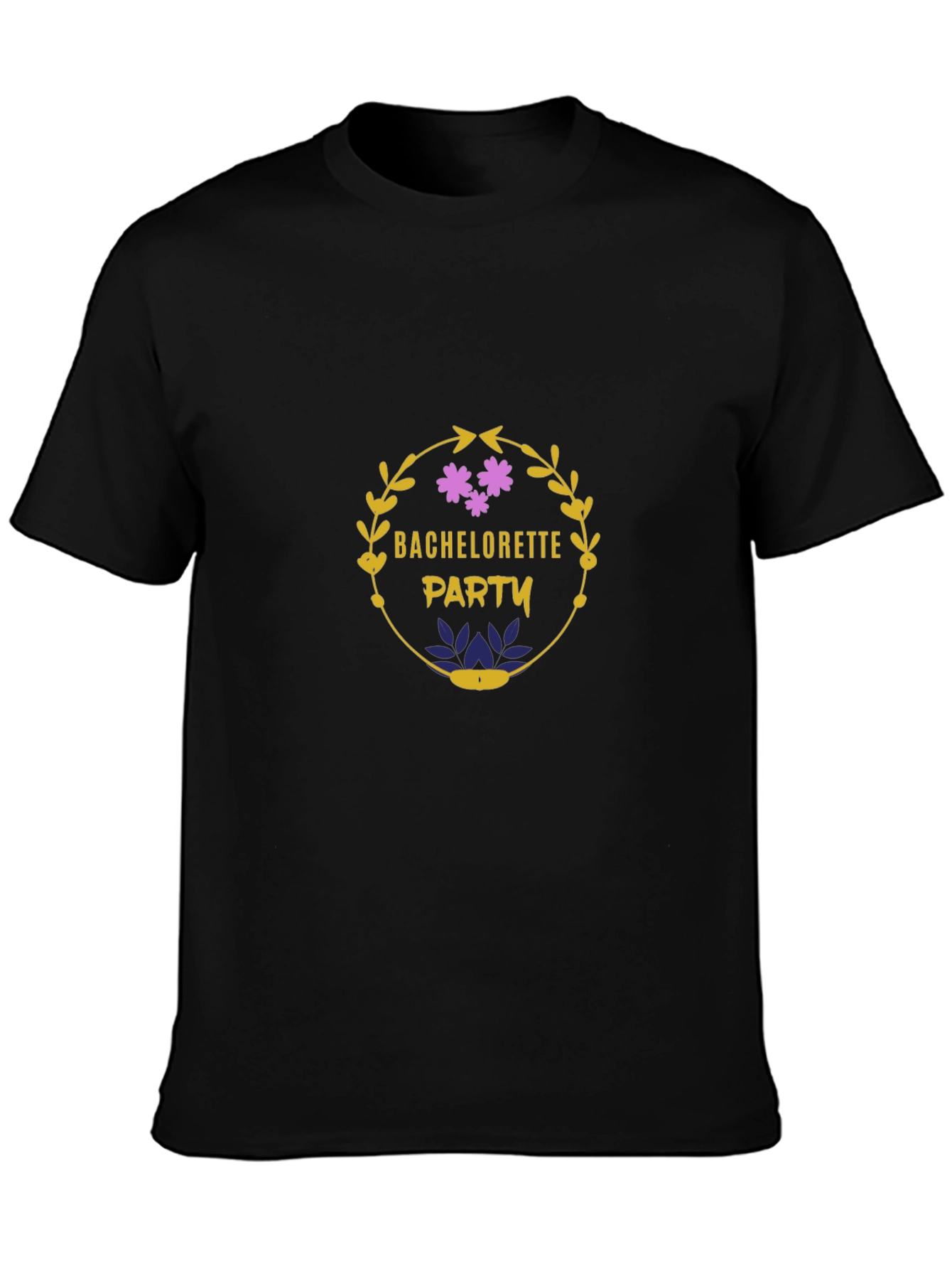 Black Bachelorette Party Graphic Tee - Black view 3