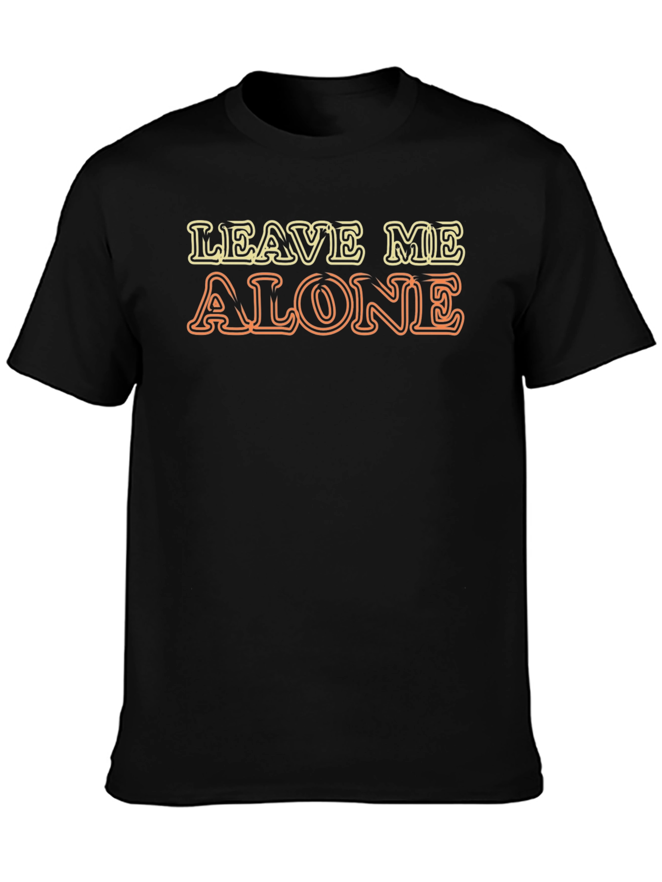 Black Leave Me Alone Graphic Tee - Mens Novelty T-Shirt view 3
