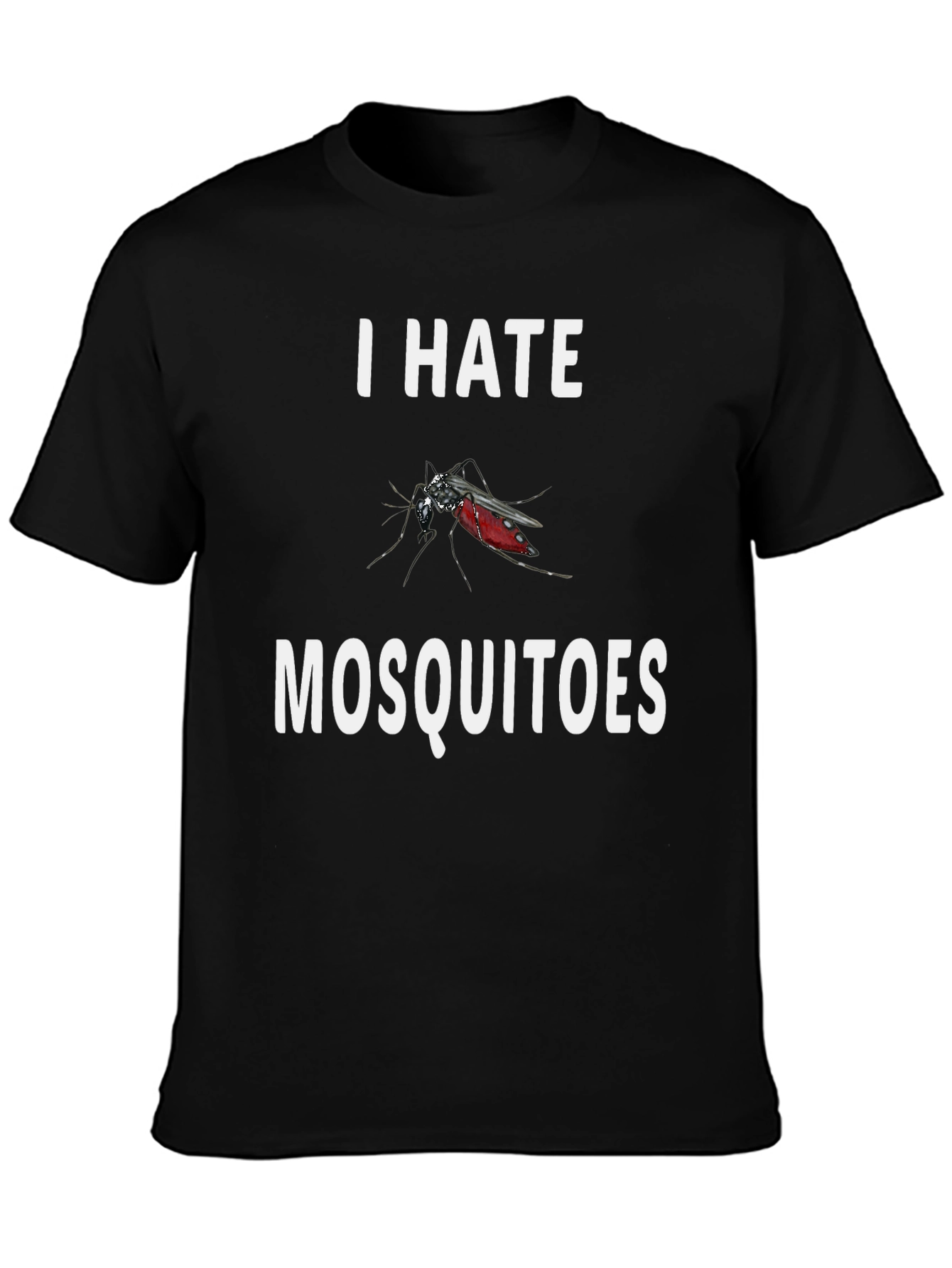 Black I Hate Mosquitoes Graphic T-Shirt view 3