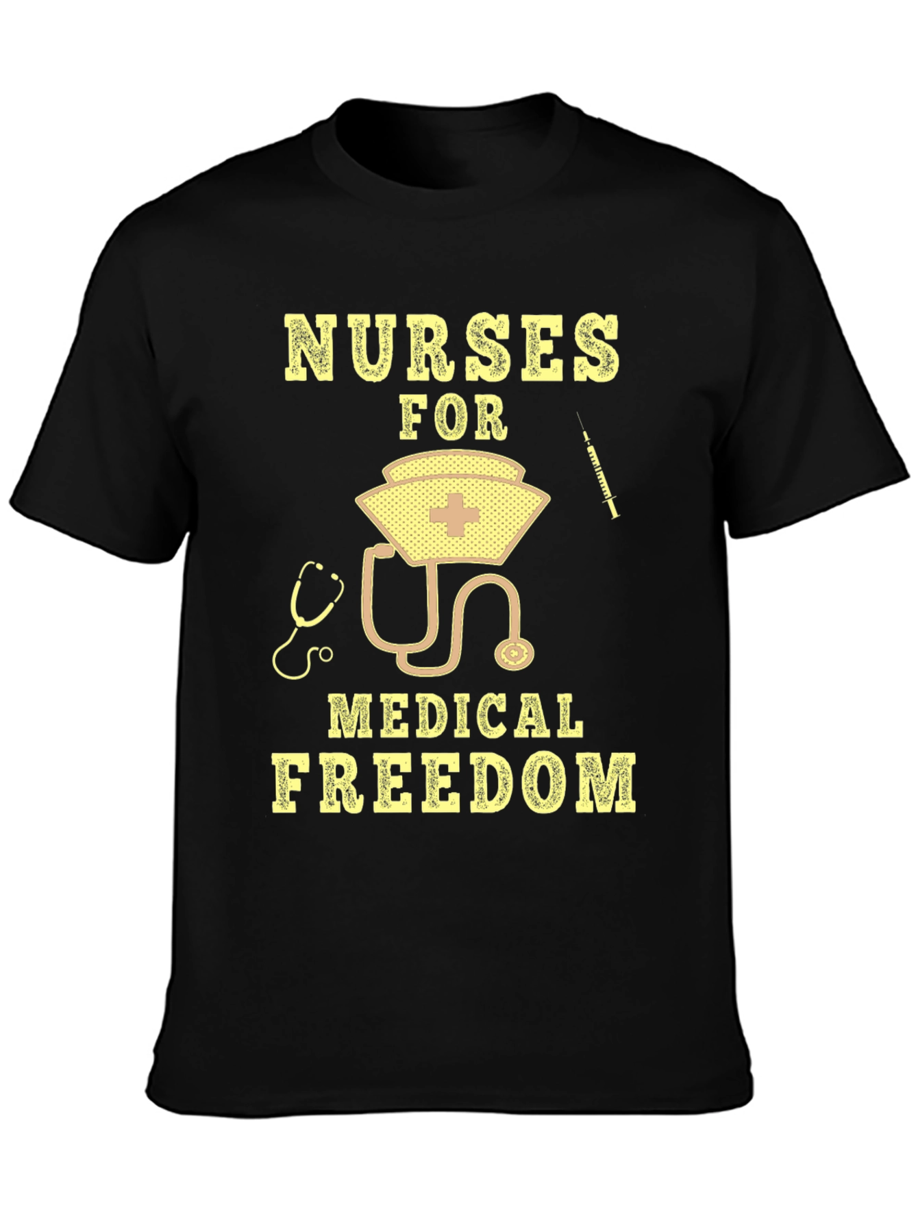 Black Nurses For Medical Freedom T-Shirt view 3
