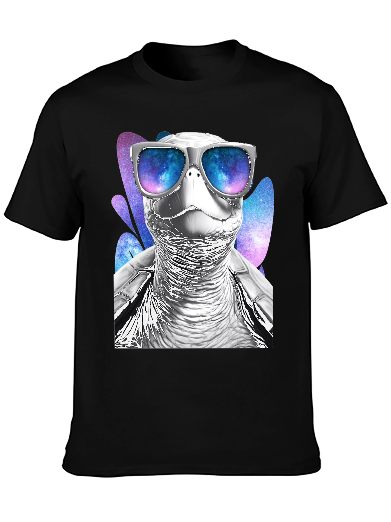Black Cool Turtle Graphic T-Shirt view 3