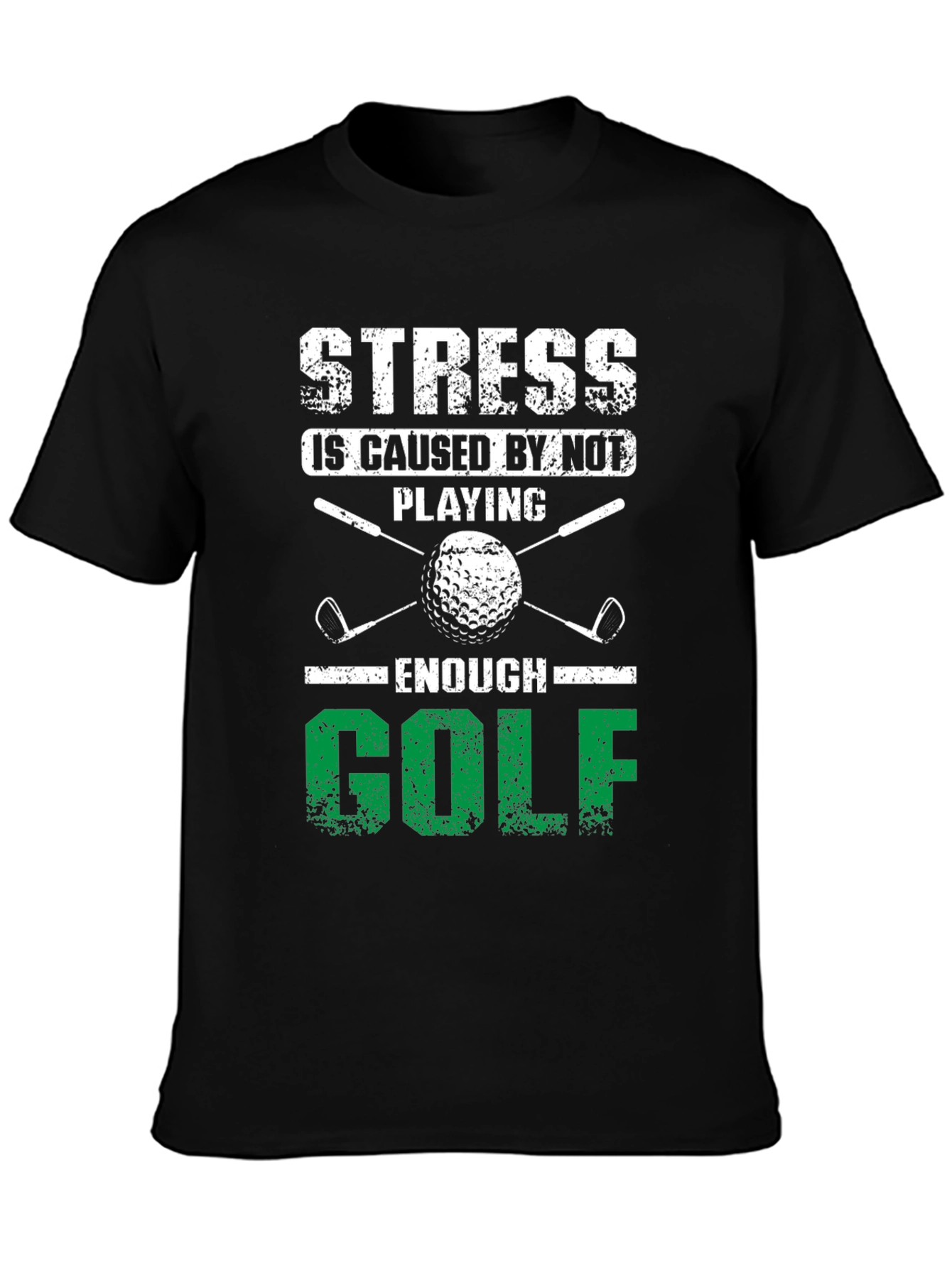 Black Stress Golf T-Shirt view 3