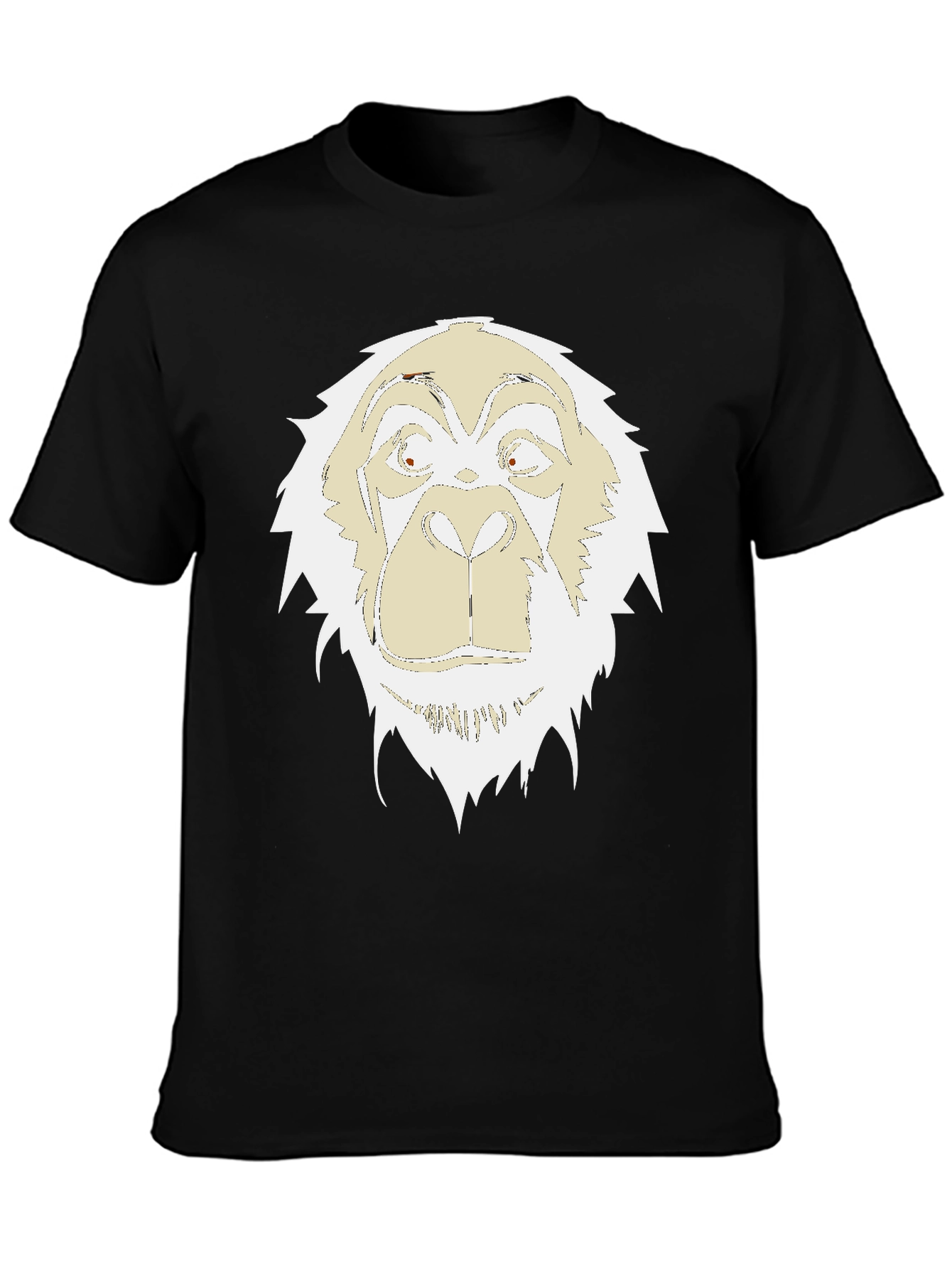 Black Unique Gorilla Graphic Print Black T-Shirt view 3