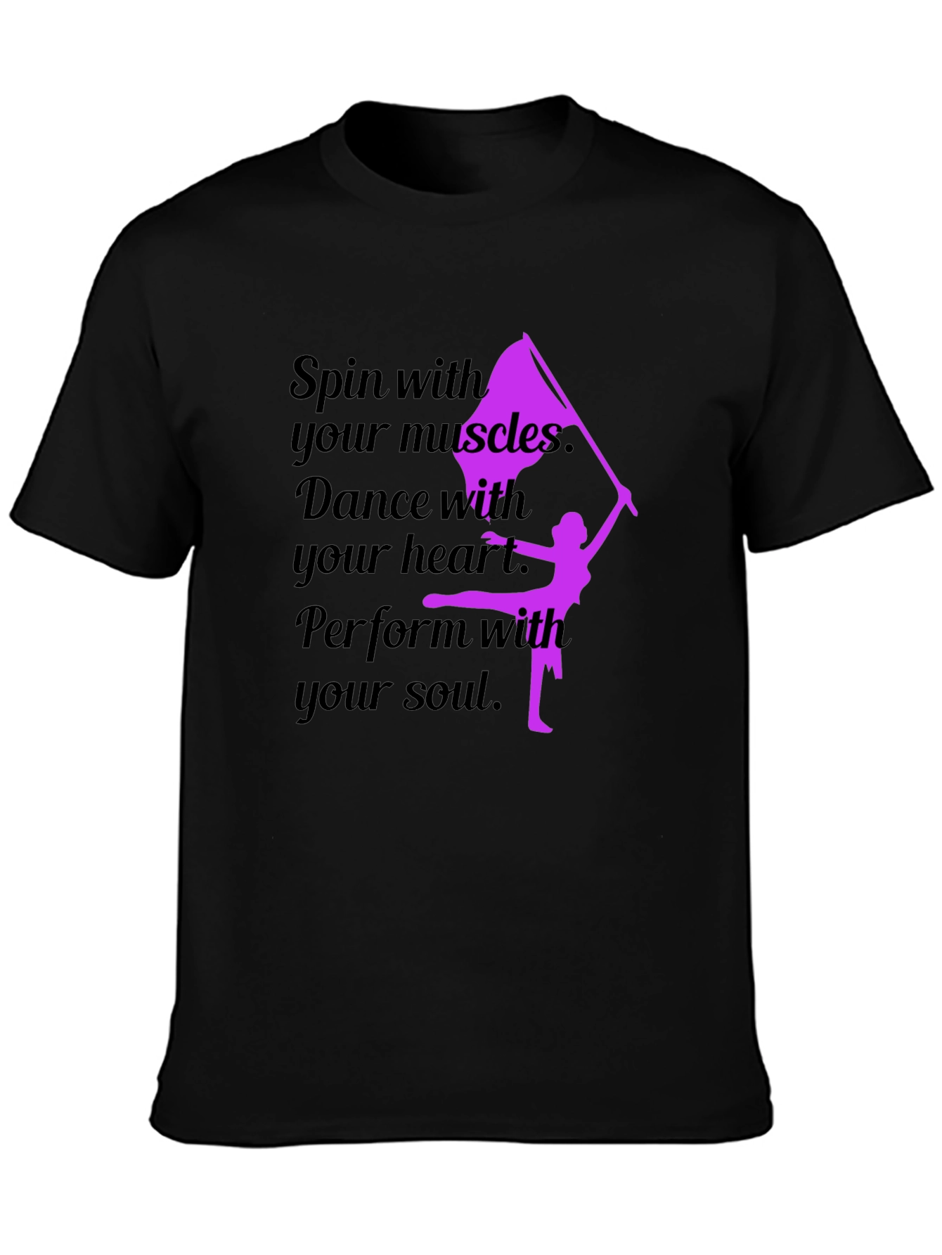 Black Spin, Dance, Perform T-Shirt view 3