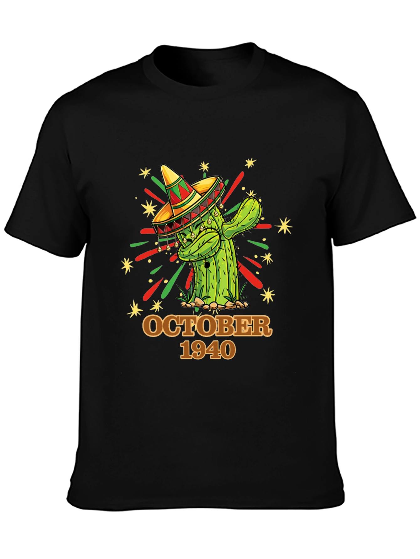 Black October 1940 Cactus T-Shirt view 3