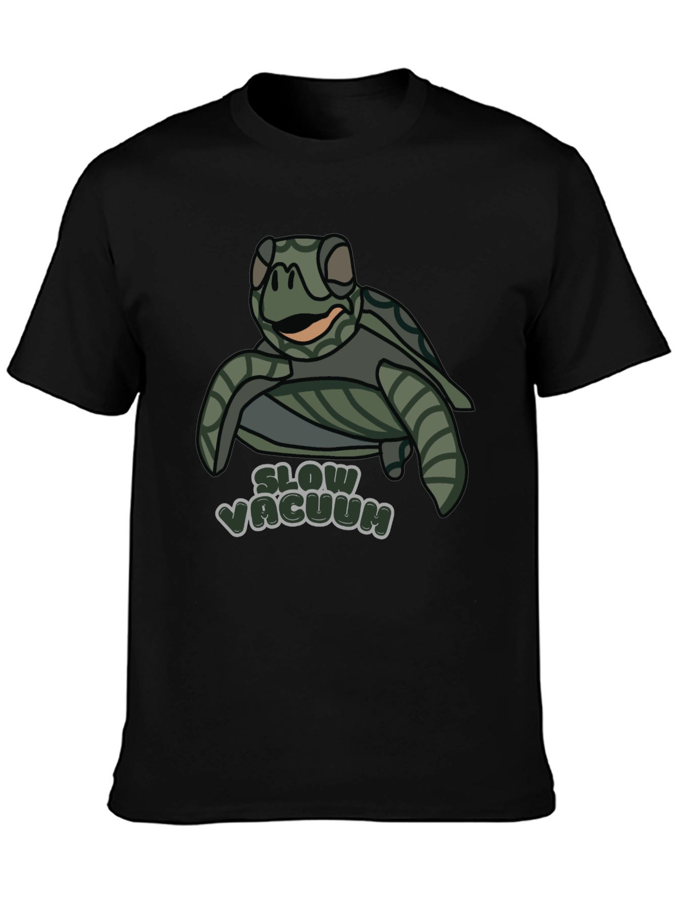 Black Slow Vacuum Turtle T-Shirt Funny Cute view 3