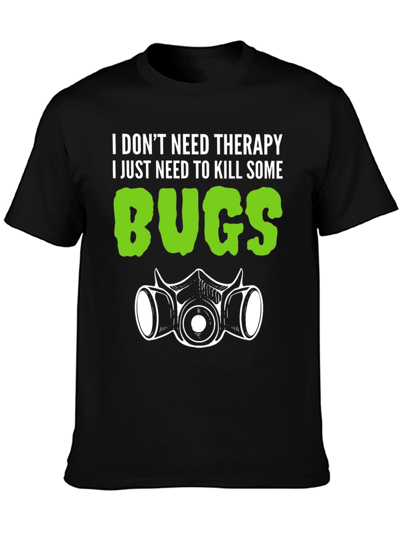 Black Funny Bug Killing T-Shirt view 3