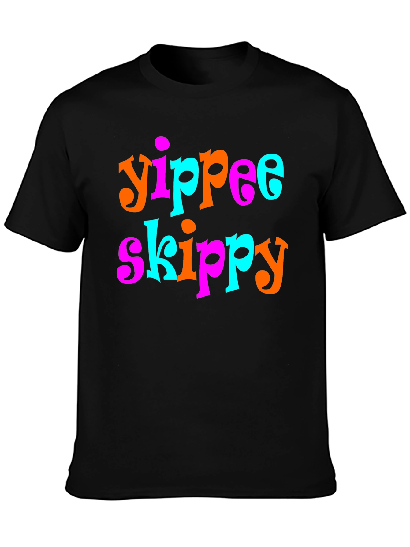 Black Yippee Skippy Graphic Tee - Retro Style view 3