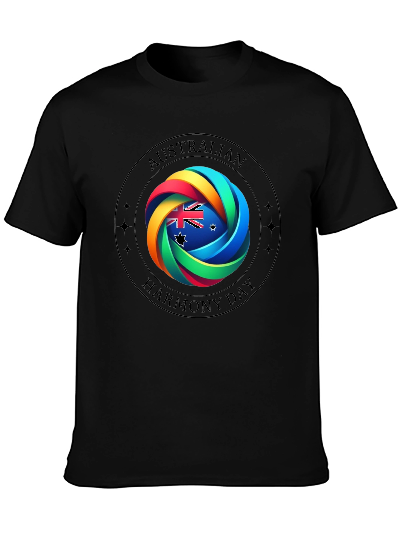 Australian Harmony Day Black T-Shirt - 3