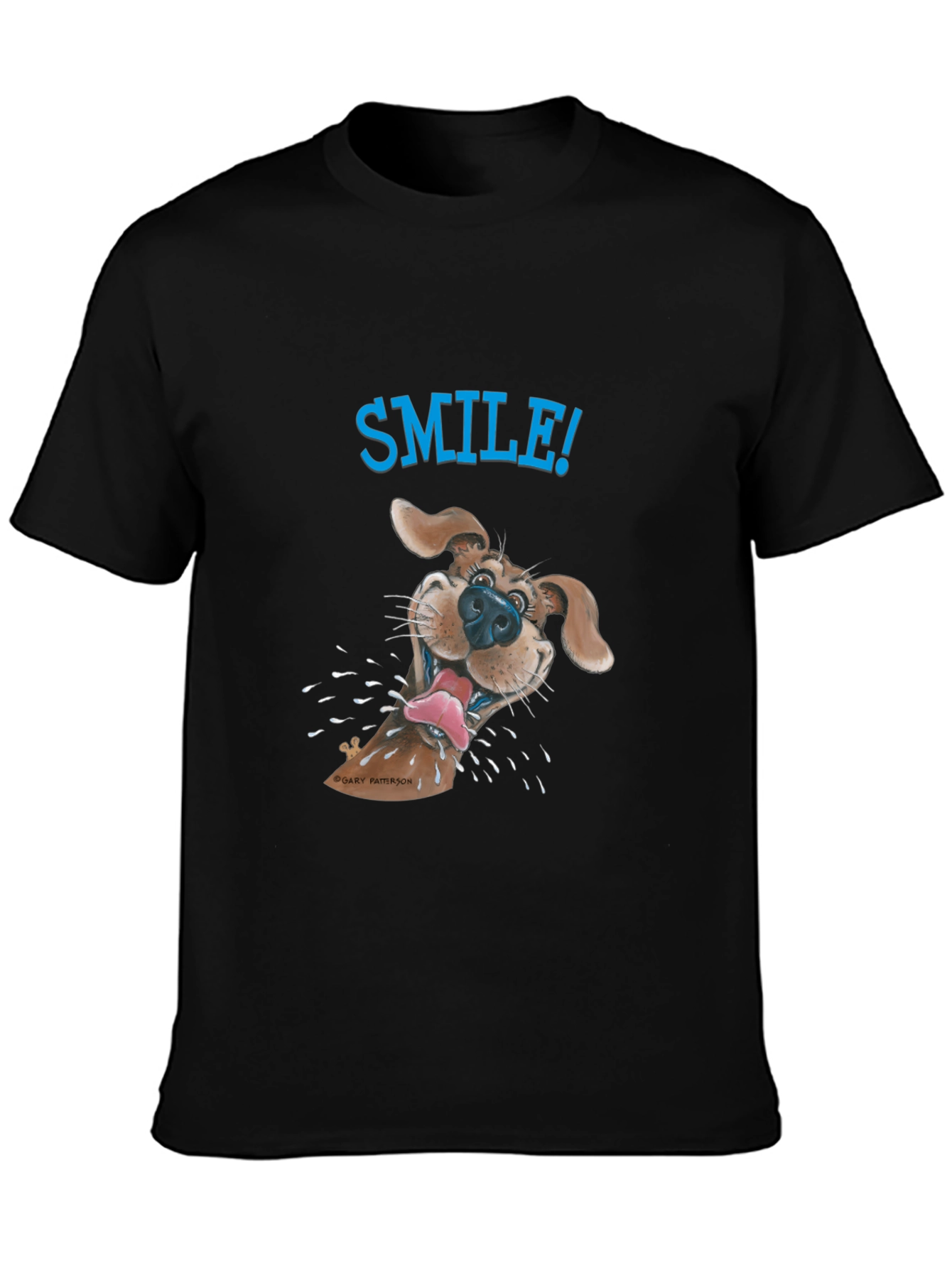 Black Smile! Dog Graphic Tee - Fun & Casual view 3
