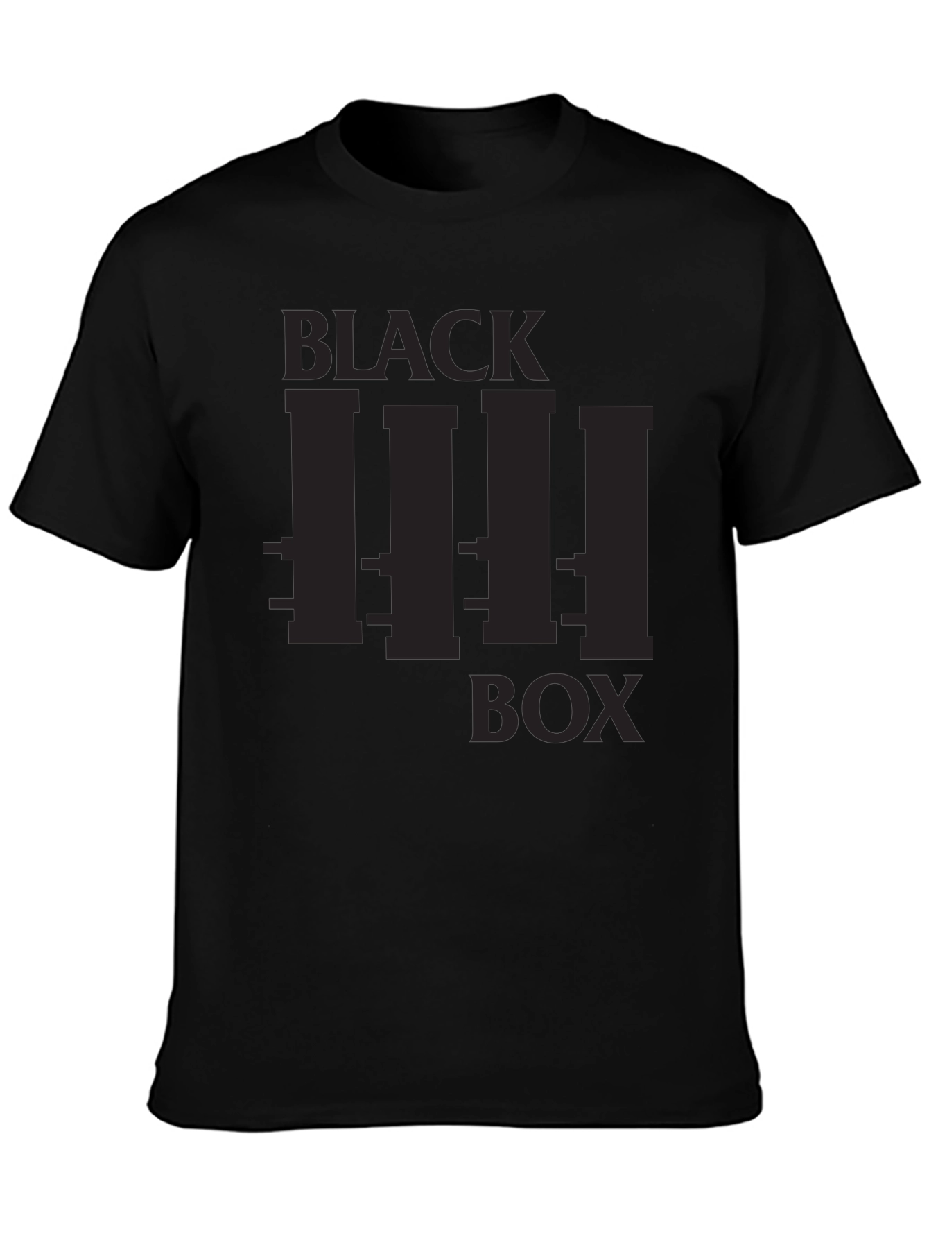 Black Black Box Graphic Tee - Stylish Minimalist Design view 3