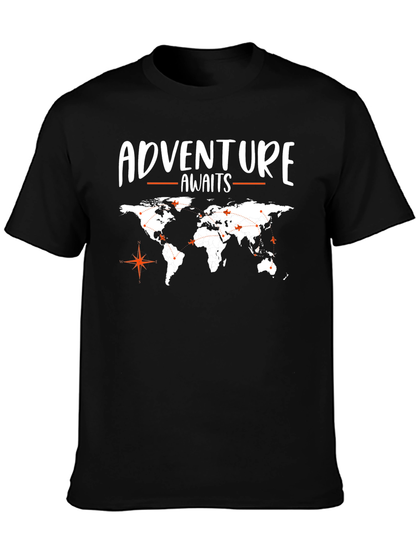 Adventure Awaits World Map Graphic Tee - 3