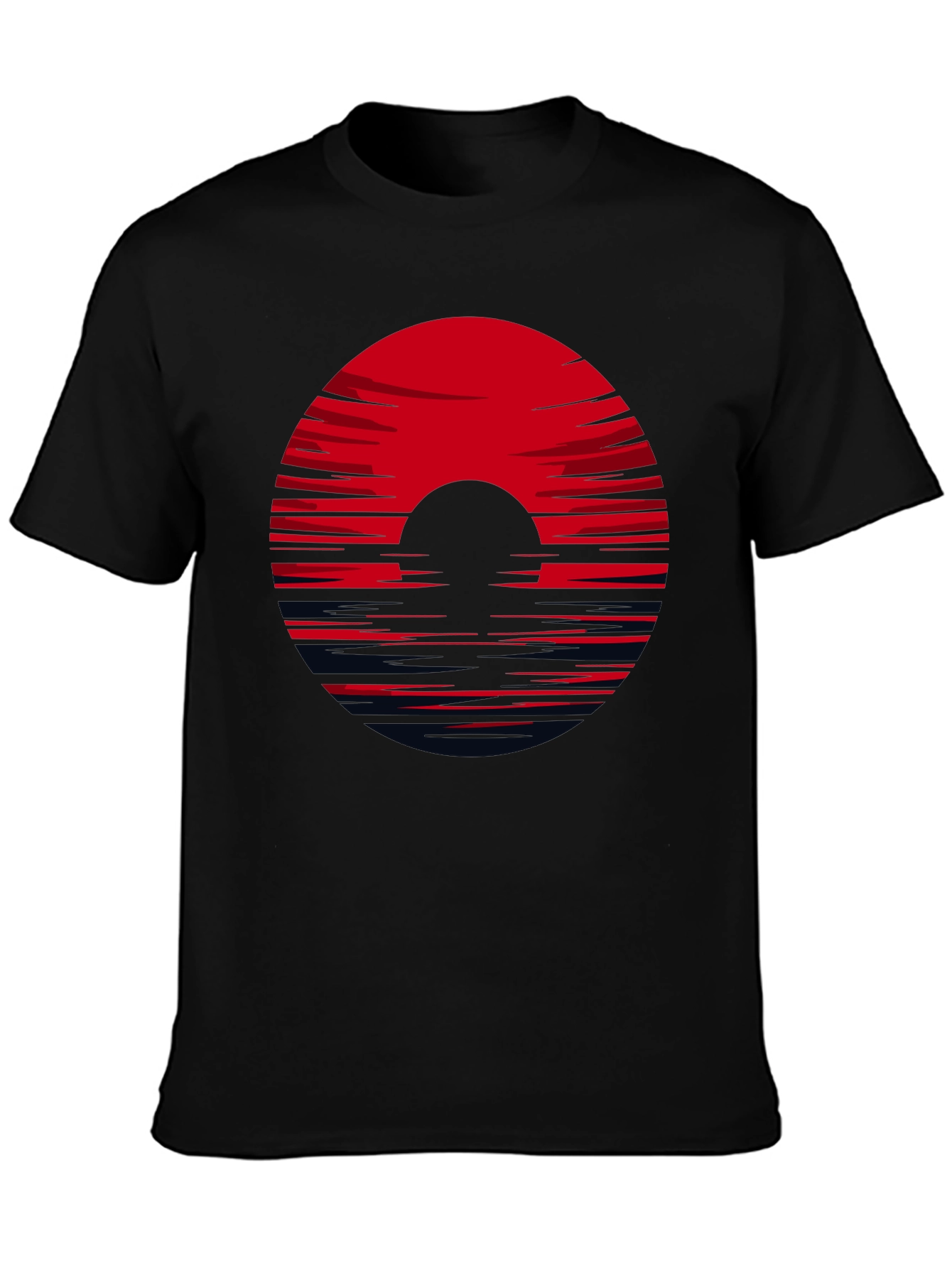Black Red Horizon Black Tee view 3