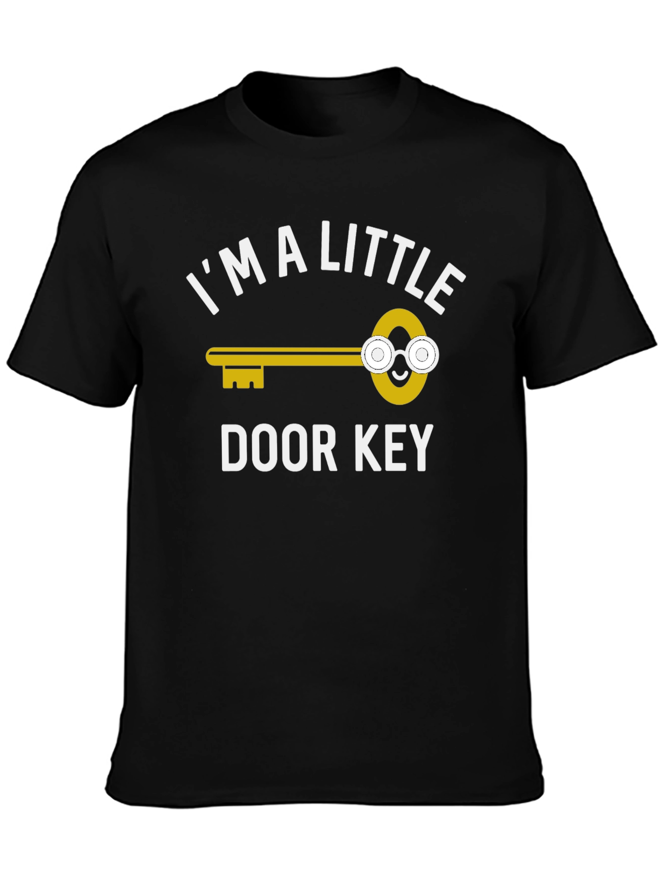 Black I'm A Little Door Key Funny Graphic T-Shirt view 3