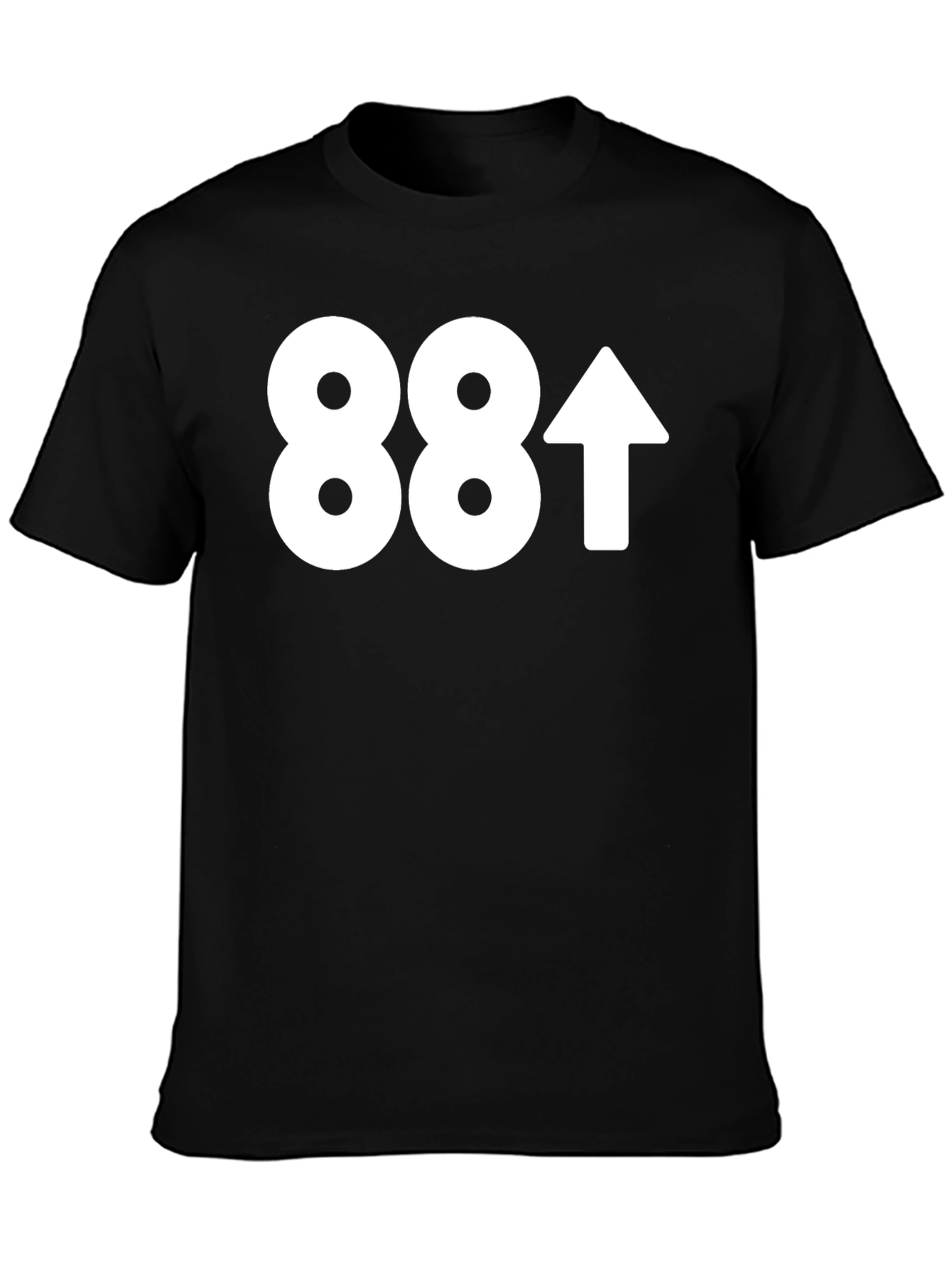 Black 88 Up Arrow T-Shirt - Casual Graphic Tee view 3