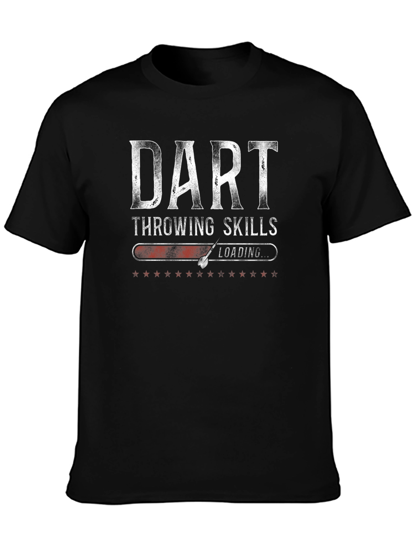 Black Dart Throwing Skills Loading T-Shirt view 3