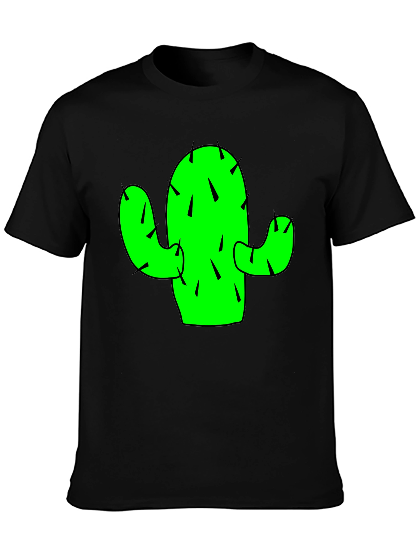 Black Cactus Graphic Tee - Trendy Casual Style view 3
