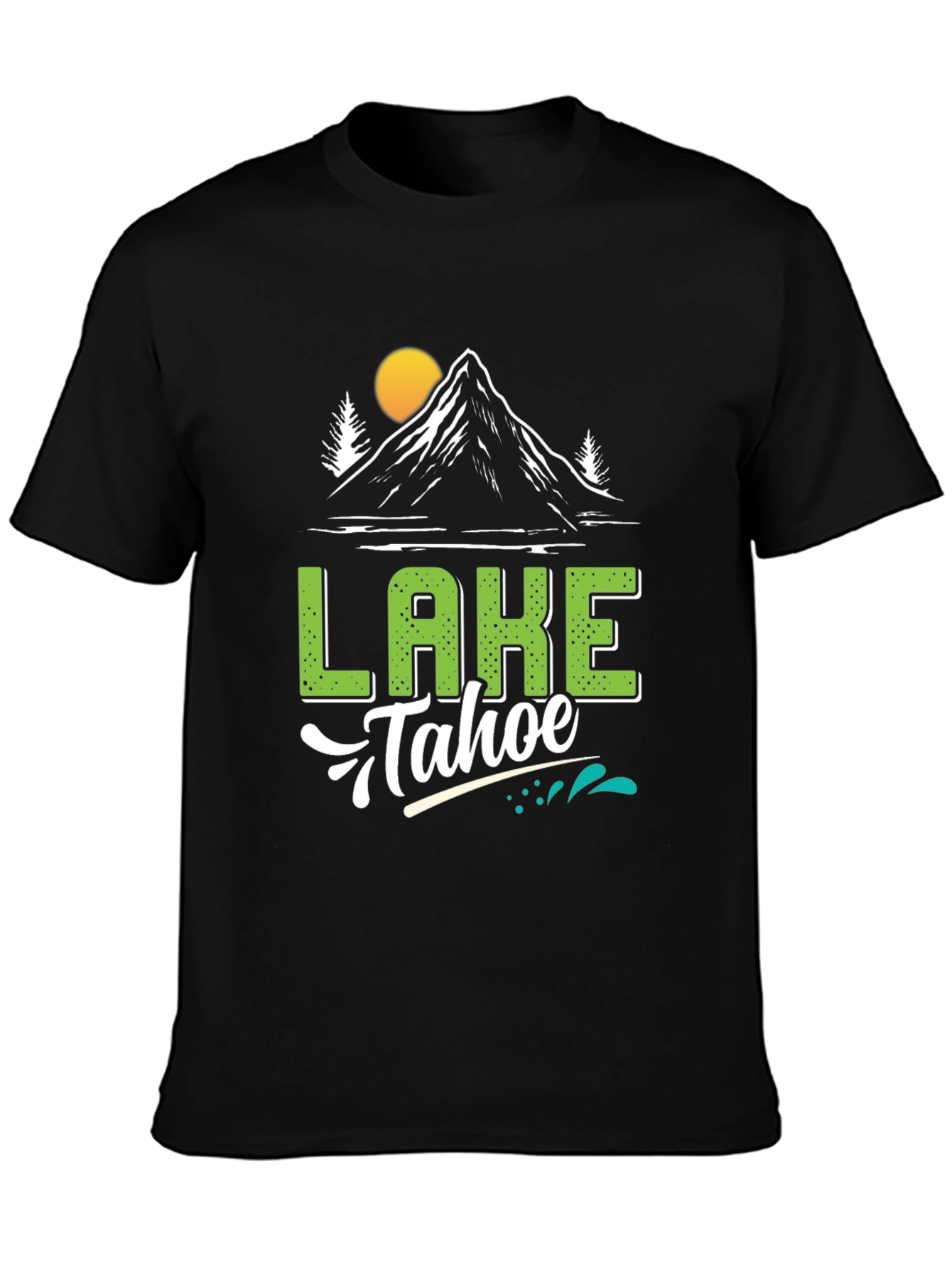 Black Lake Tahoe Black Graphic Tee view 3
