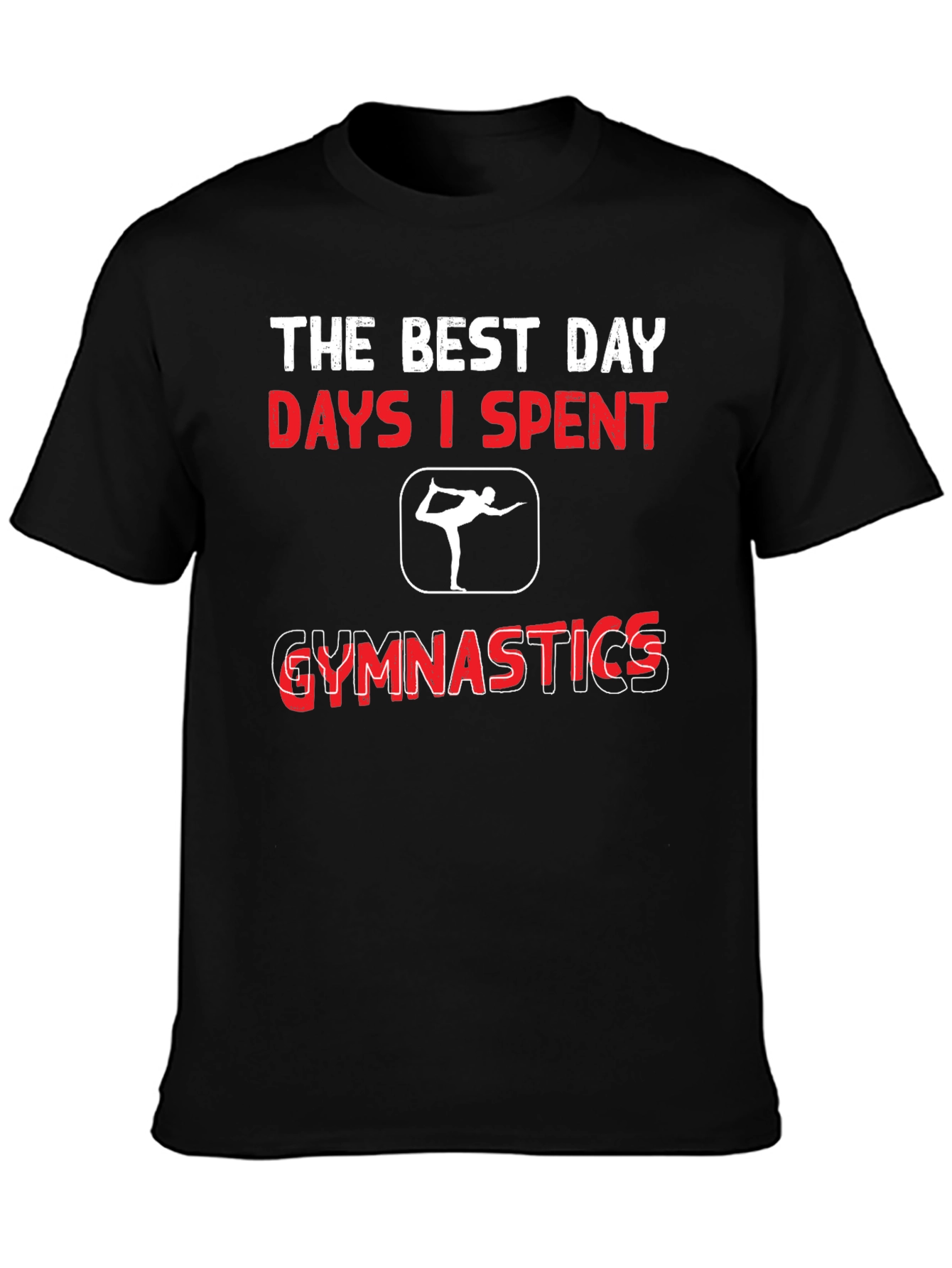 Black Gymnastics T-Shirt - Best Days I Spent view 3