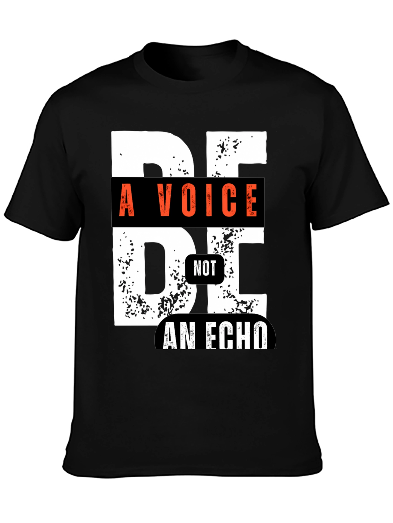 Black Be a Voice, Not an Echo Graphic Tee - Unisex view 3