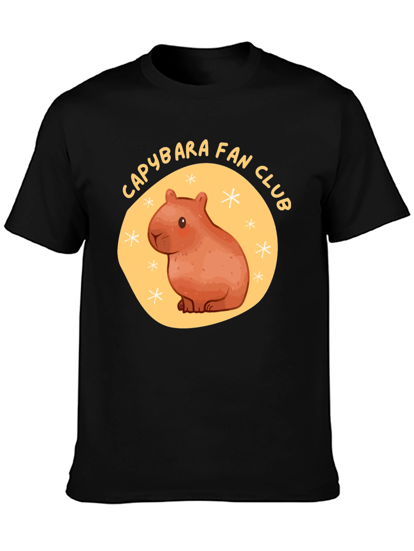 Black Capybara Fan Club Graphic Tee view 3