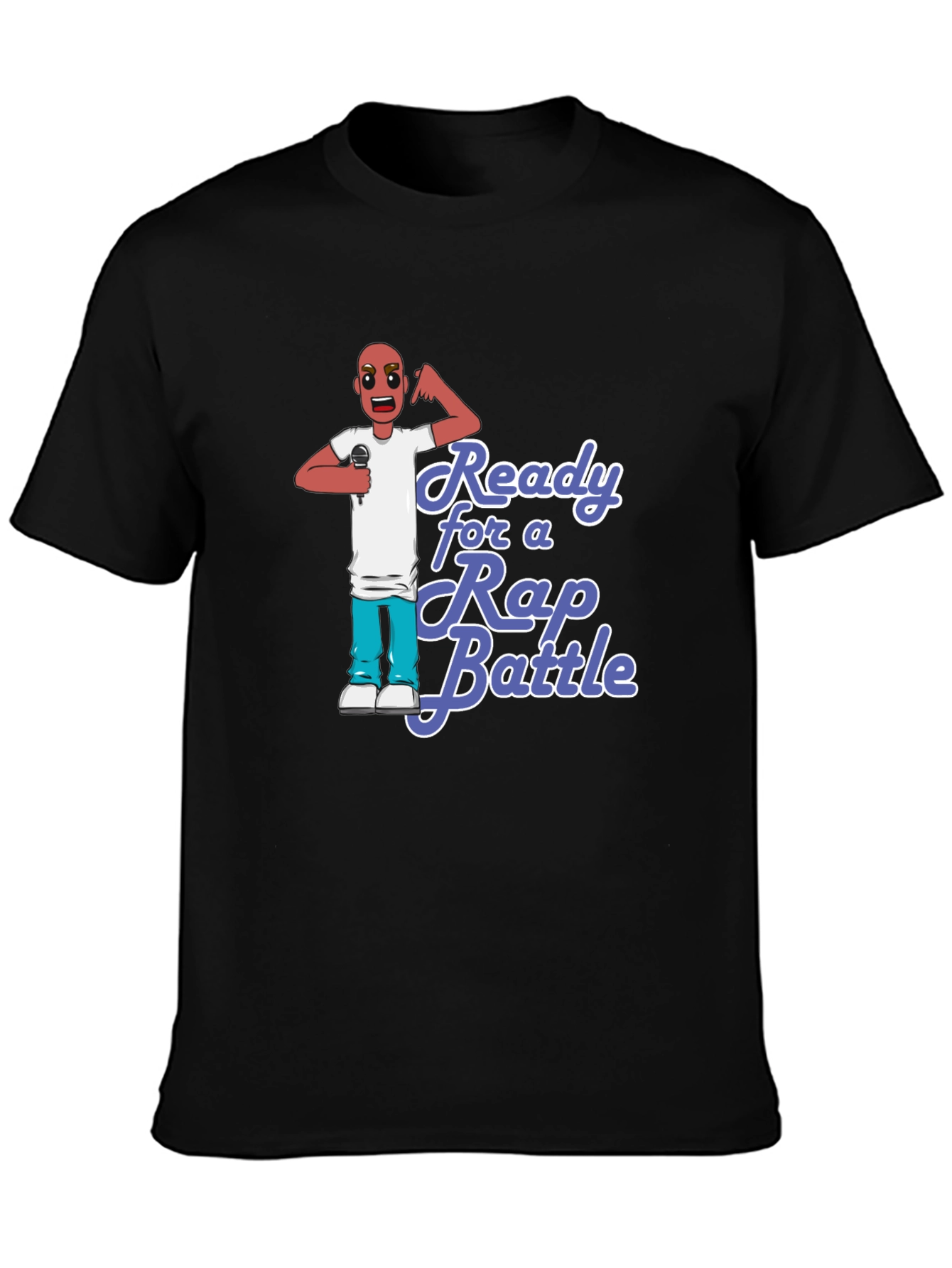 Black Ready for a Rap Battle T-Shirt view 3
