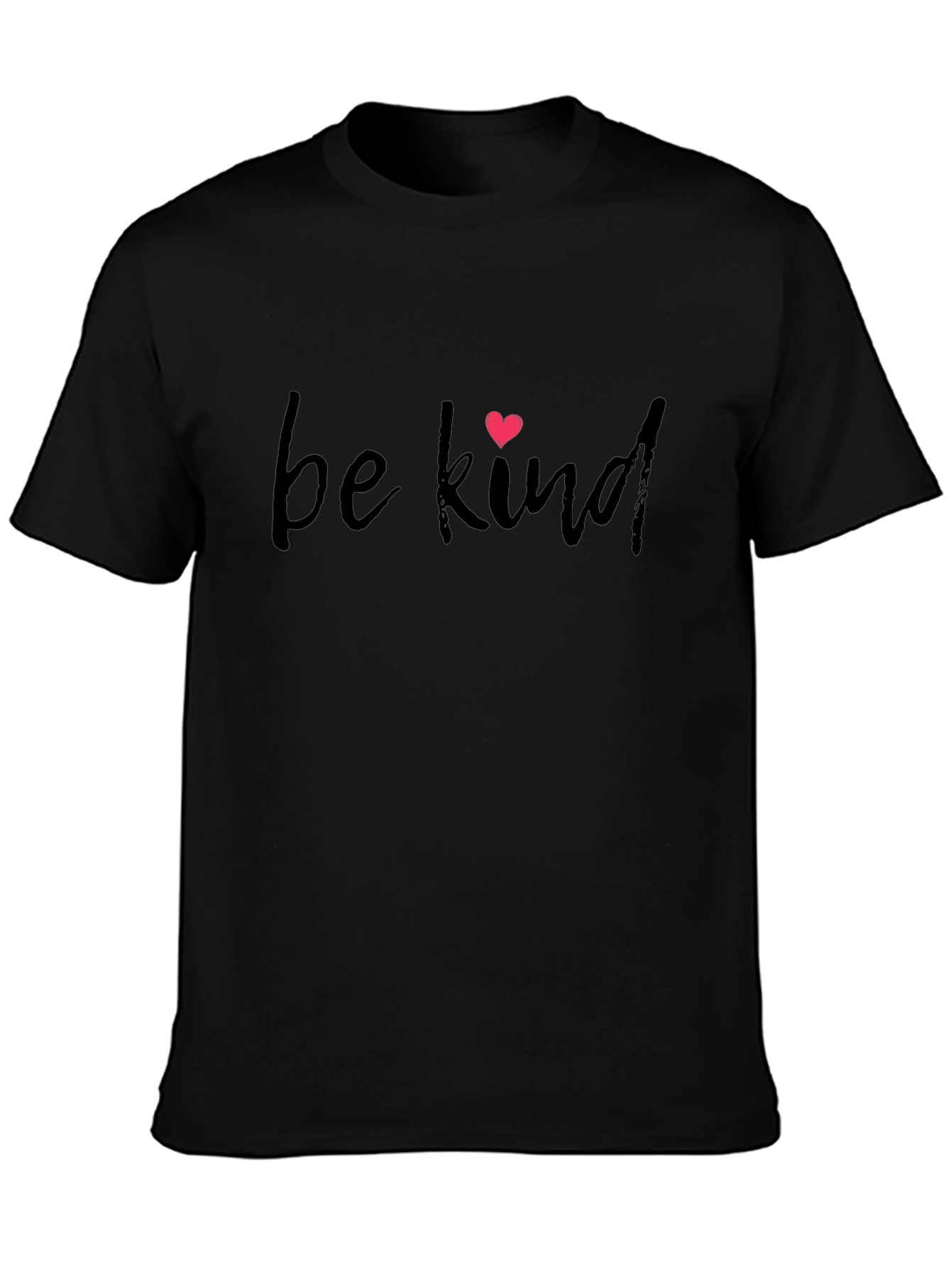 Black Be Kind Heart Graphic T-Shirt - Black view 3