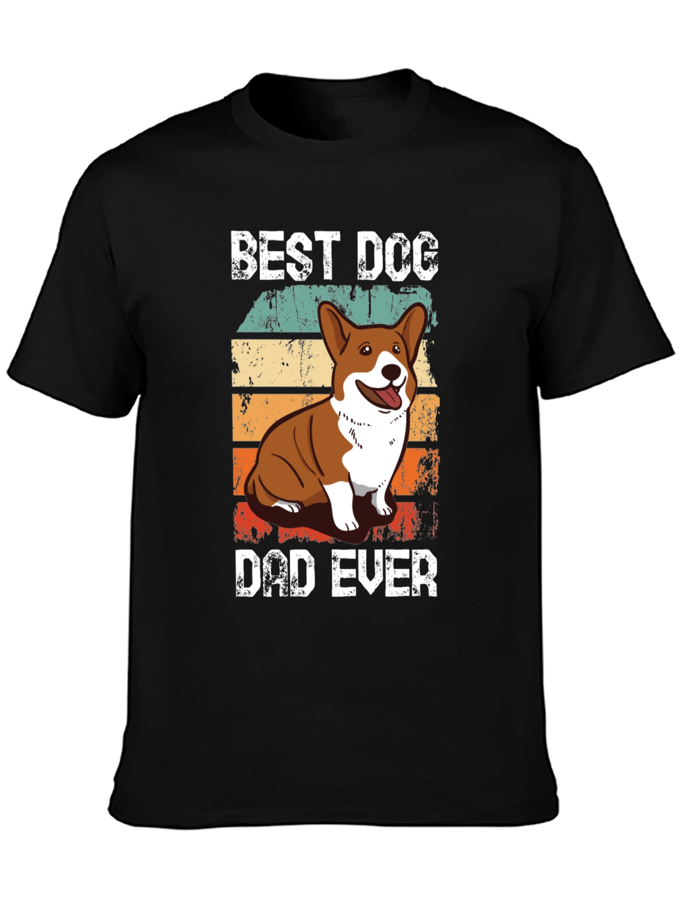 Black Best Dog Dad Ever T-Shirt view 3