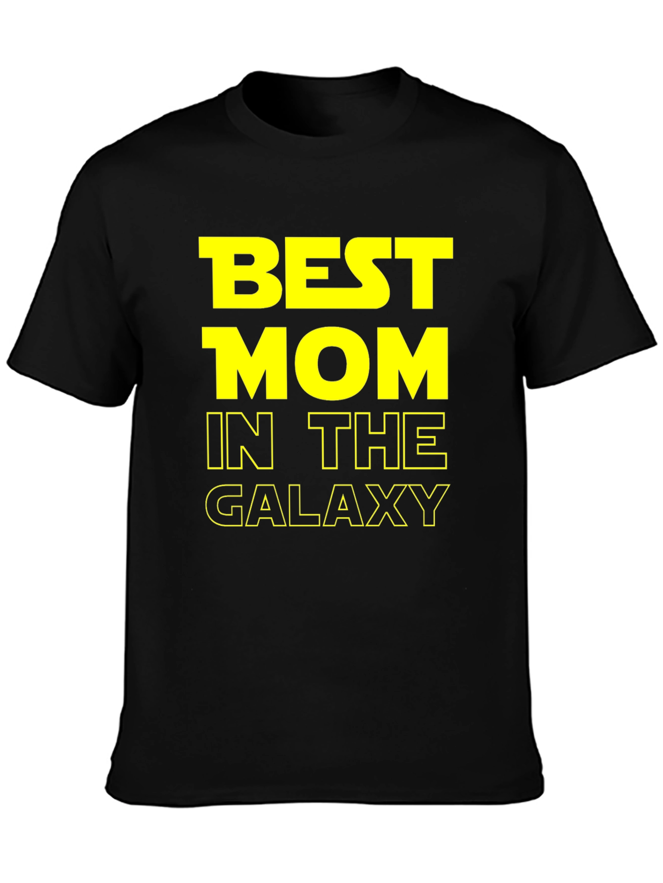 Black Best Mom in the Galaxy Graphic Tee view 3