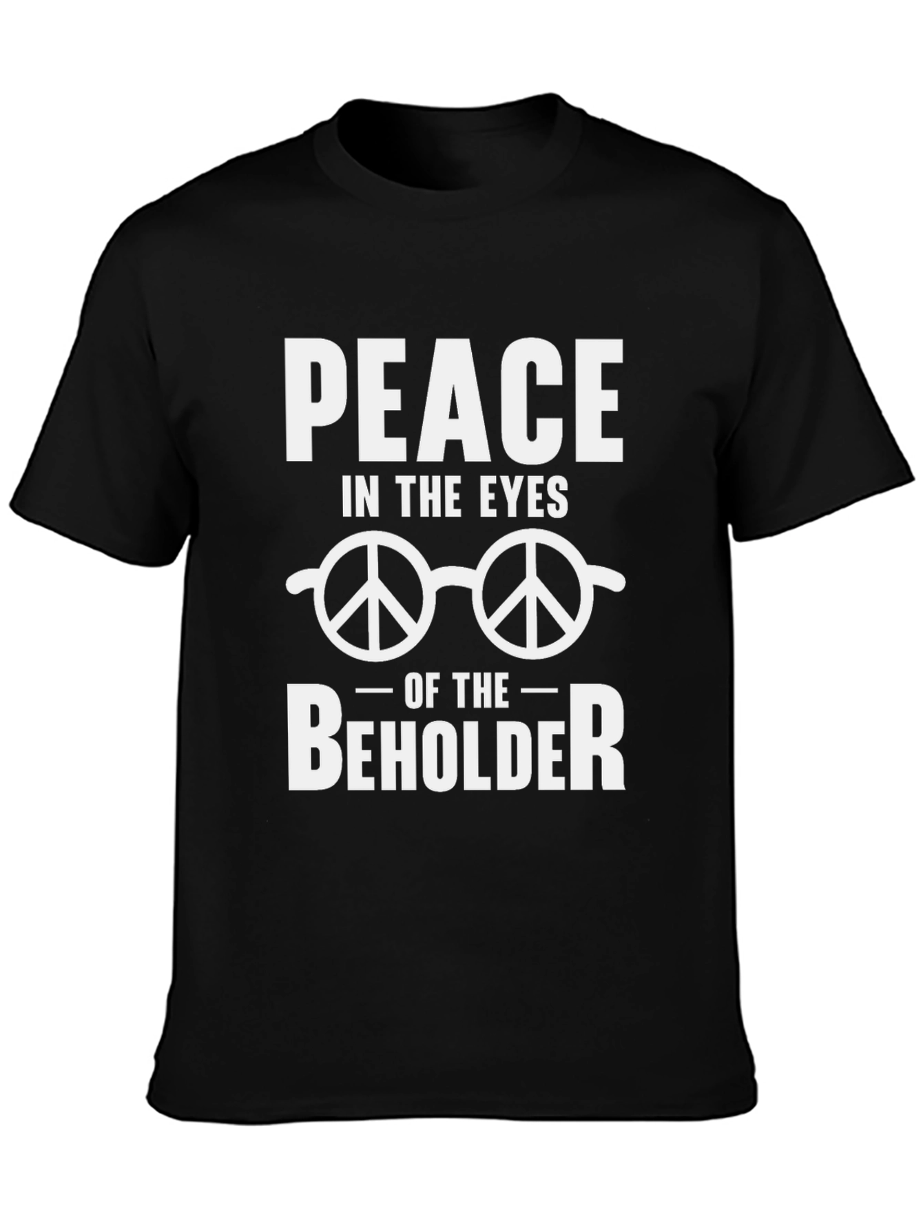 Black Peace in the Eyes of the Beholder Graphic T-Shirt view 3