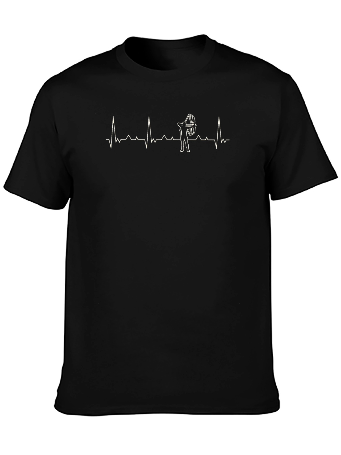 Black Archer Heartbeat T-Shirt - Archery Love! view 3