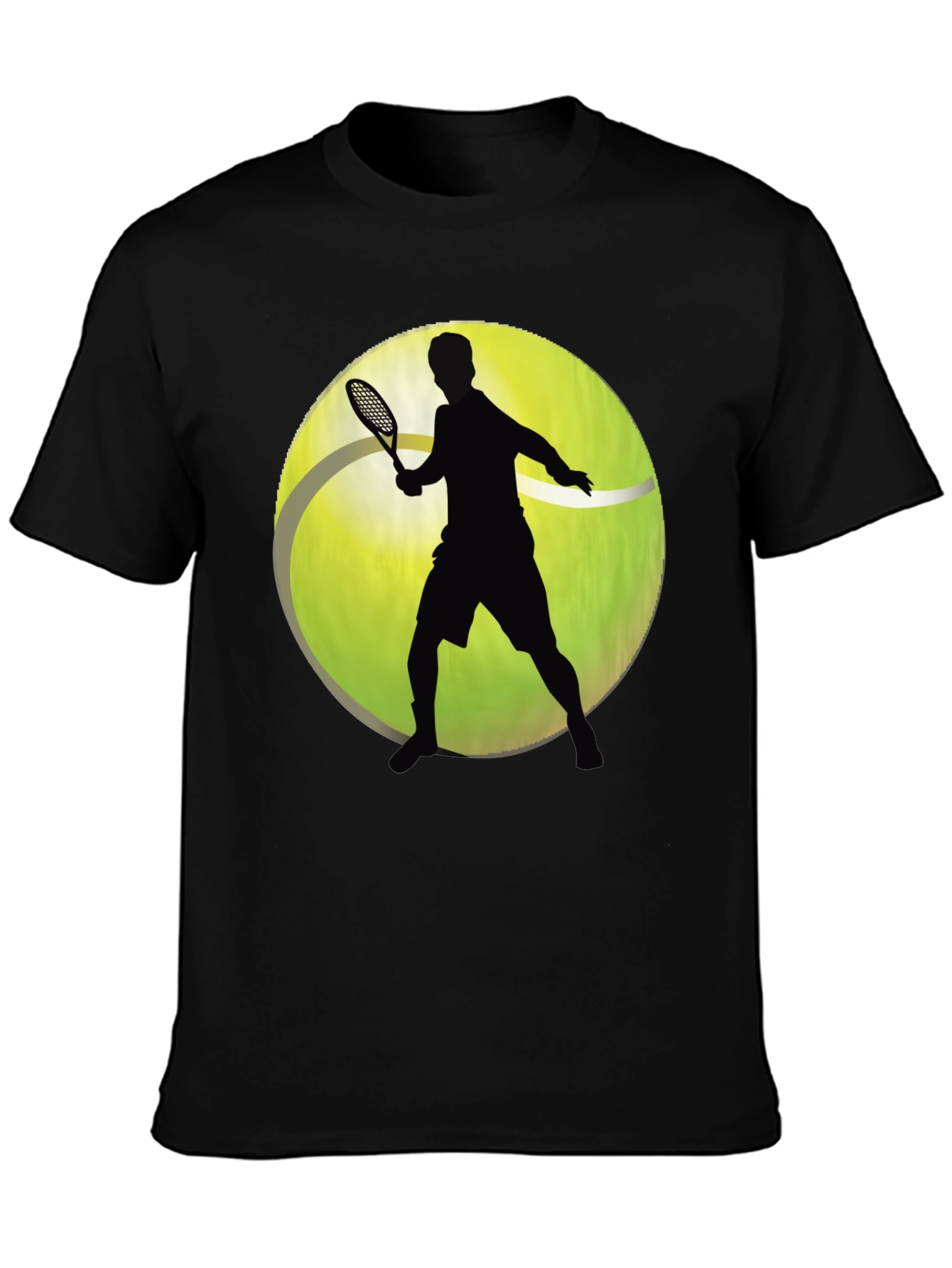 Tennis Player Graphic T-Shirt - Sporty Black Tee - 3