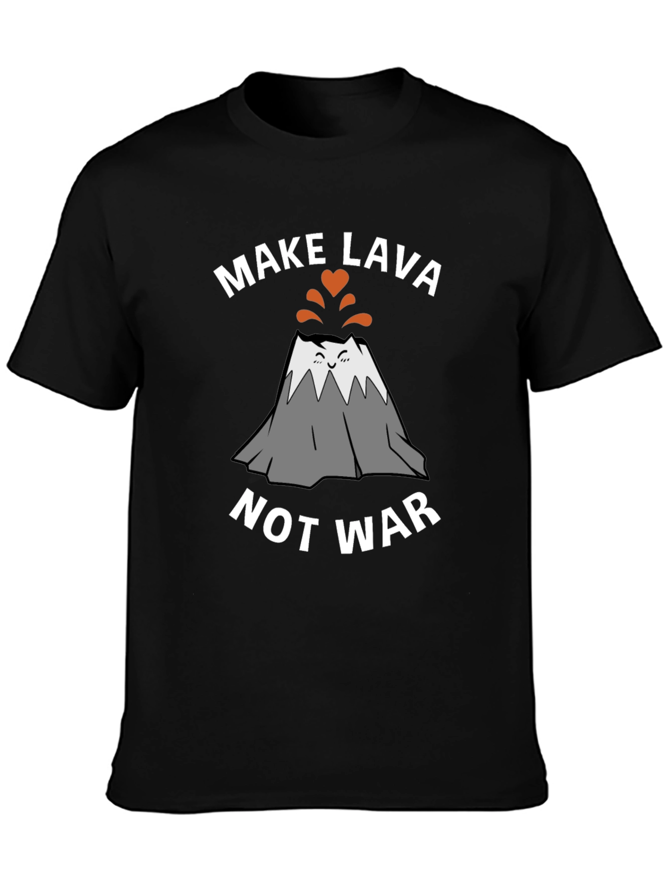 Black Make Lava Not War Graphic T-Shirt view 3