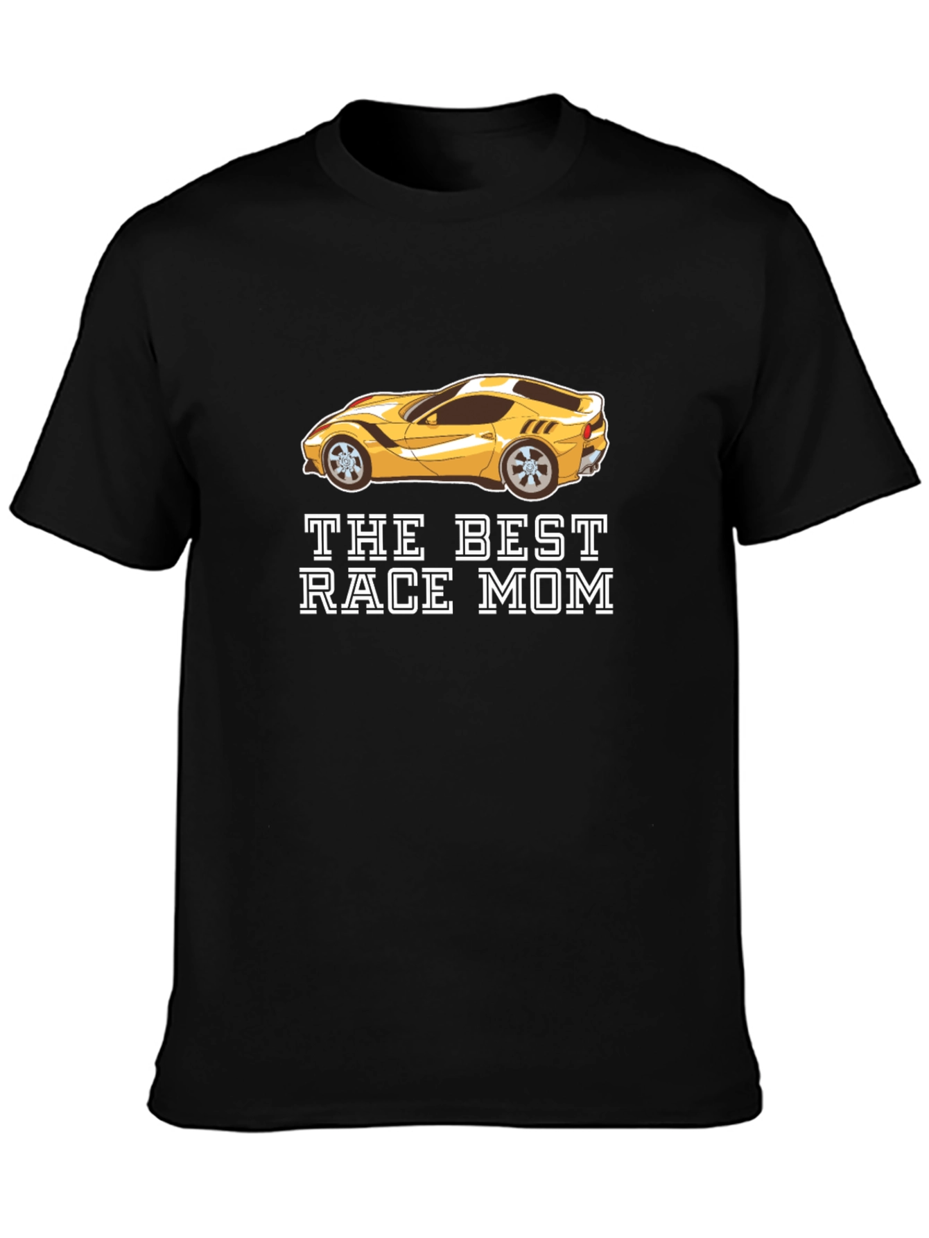 Black The Best Race Mom T-Shirt view 3