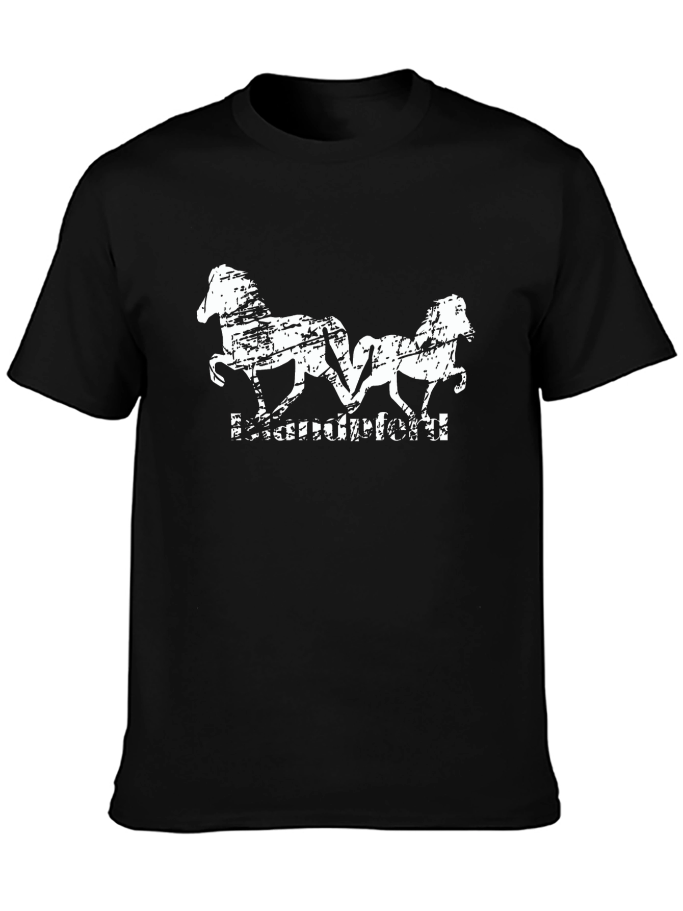 Black Black Horse Graphic Tee - Unisex Casual Comfort view 3
