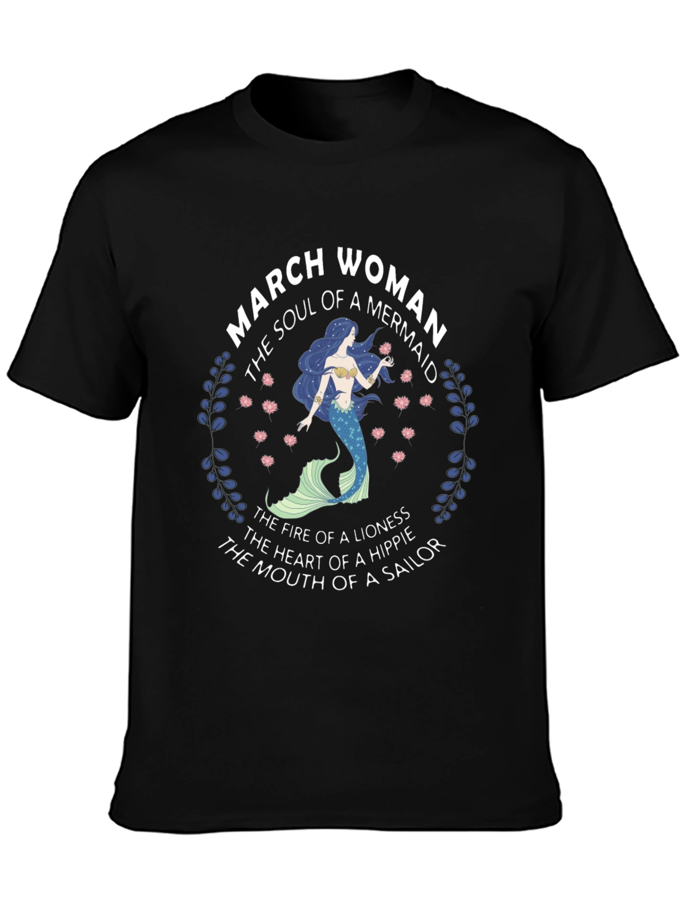 March Woman Mermaid T-Shirt - Soul of a Mermaid - 3