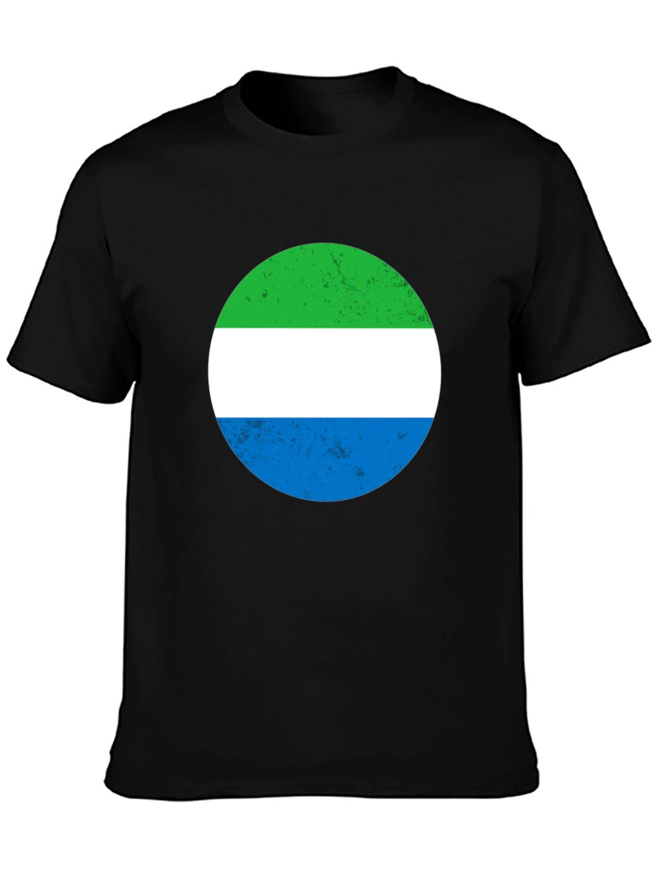 Black Sierra Leone Flag T-Shirt view 3