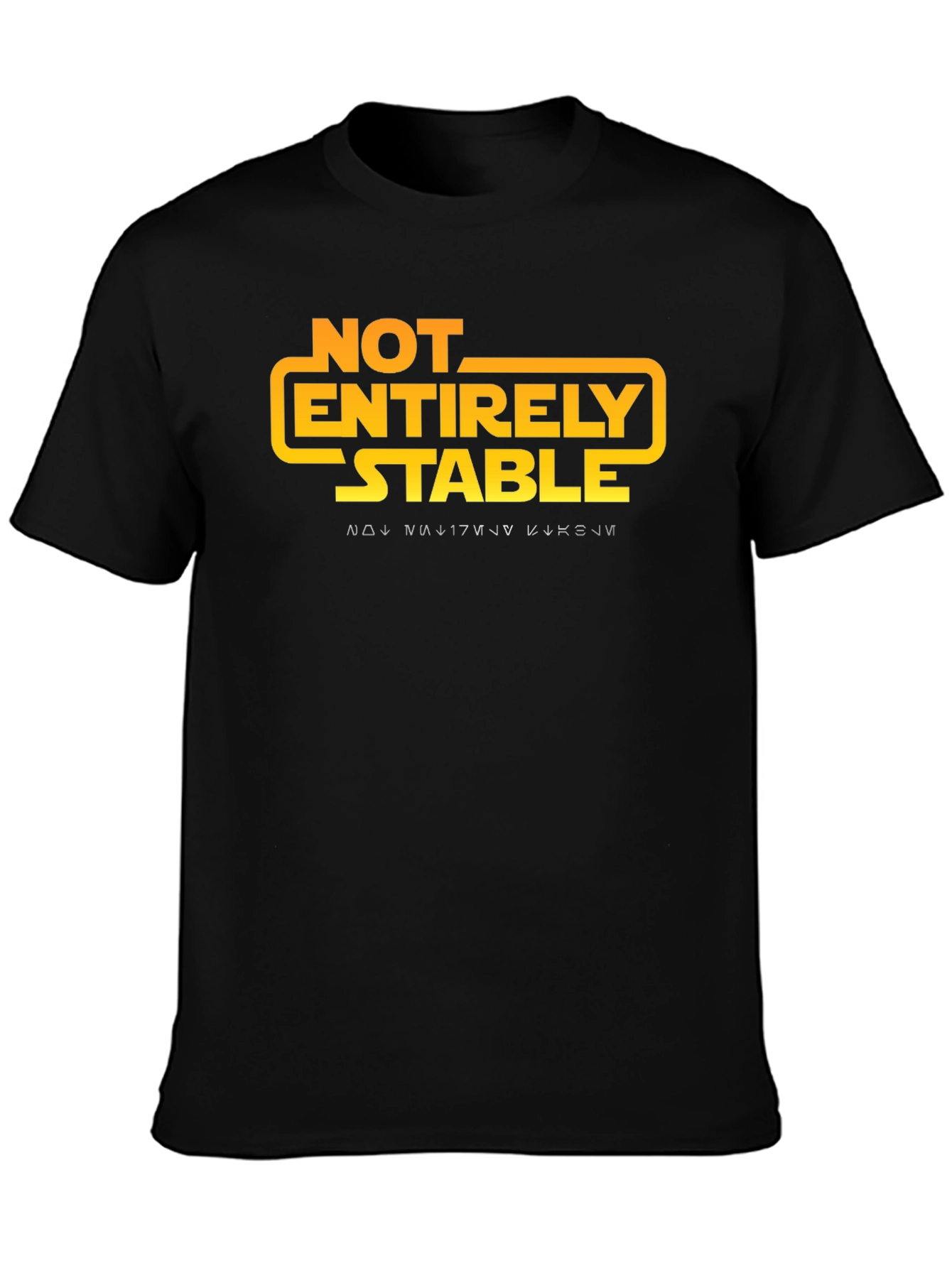 Black Not Entirely Stable Black Graphic Tee view 3