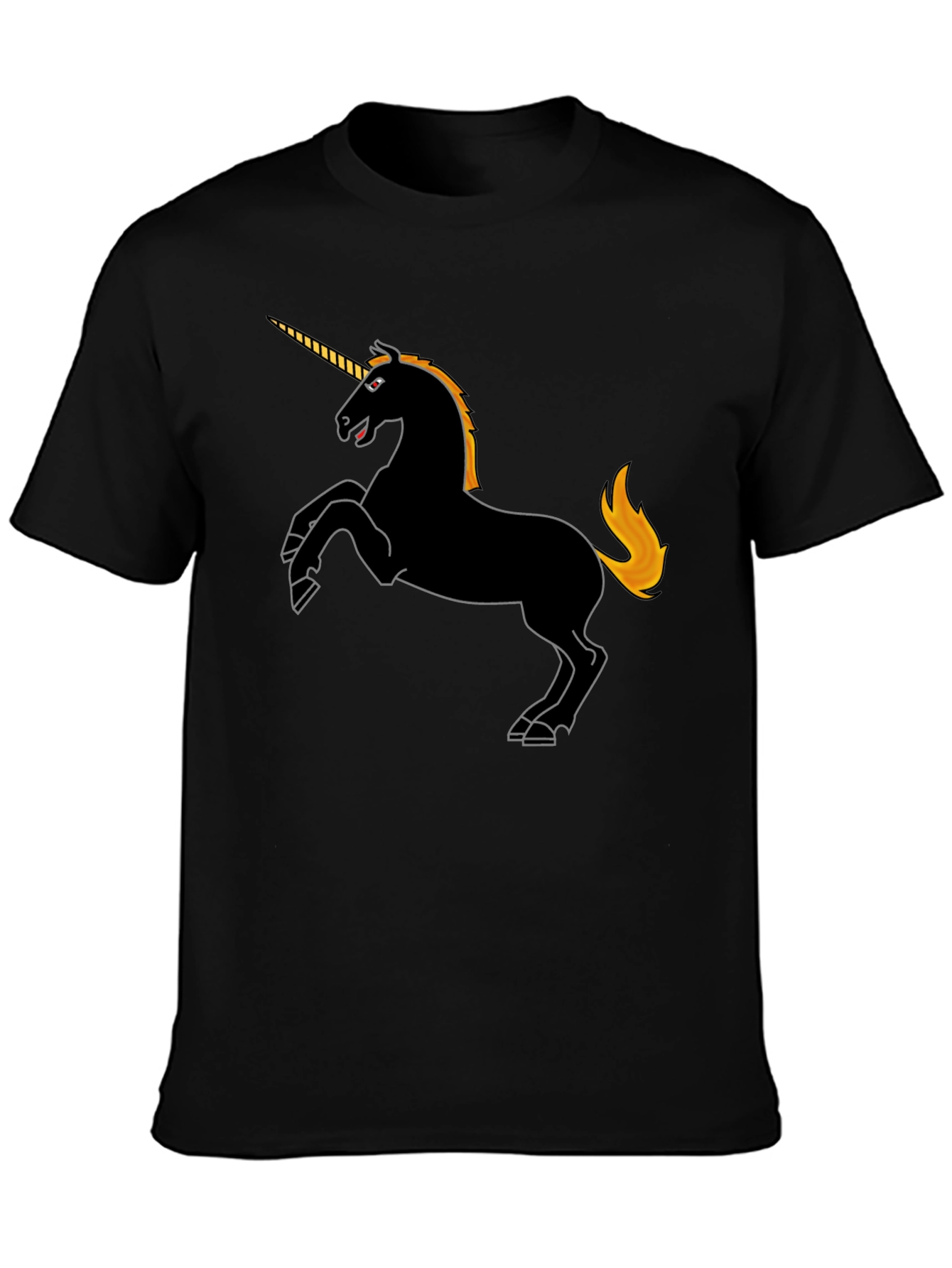 Black Black Unicorn Graphic Tee - Stylish Men's T-Shirt view 3