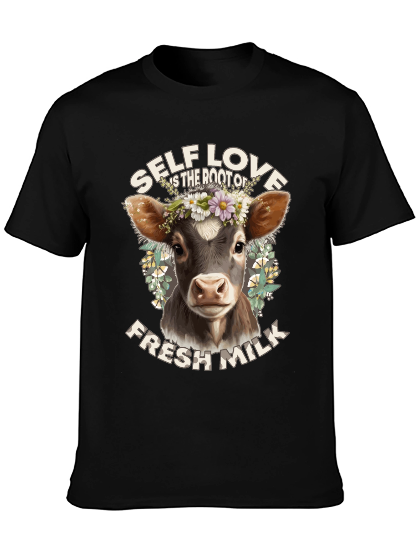 Black Self Love Fresh Milk Graphic Tee view 3