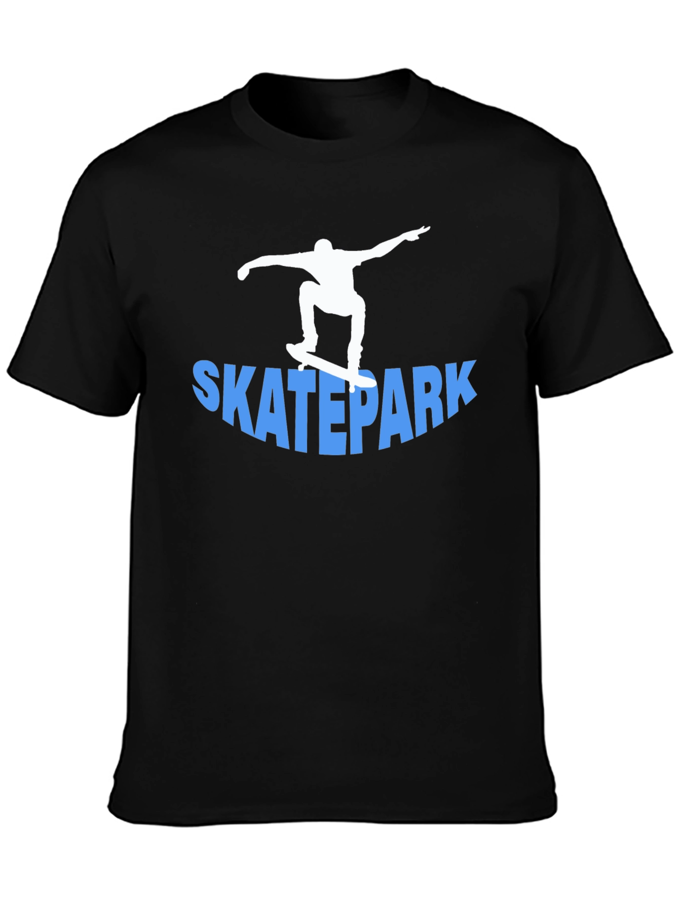 Black Skatepark T-Shirt - Cool Skater Design view 3