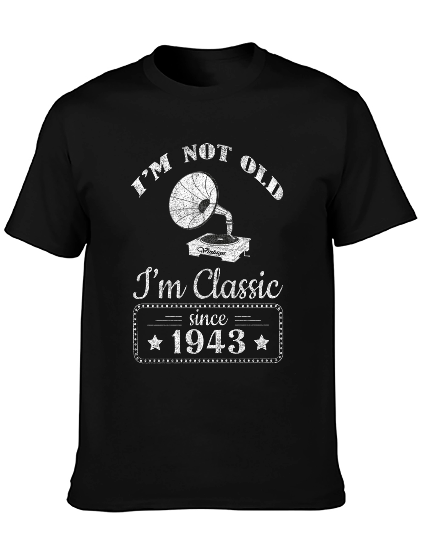 Black Classic Since 1943 Black Graphic Tee view 3